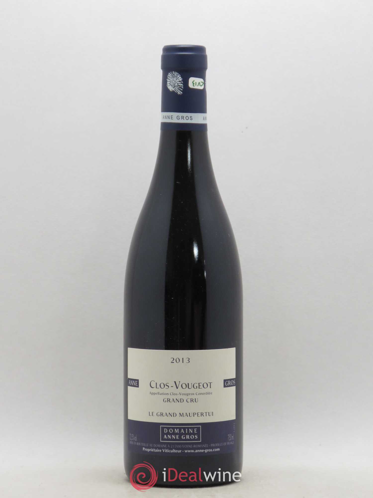 Clos de Vougeot Grand Cru Le Maupertuis Anne Gros 2013 - Posten von 1 Flasche - 0