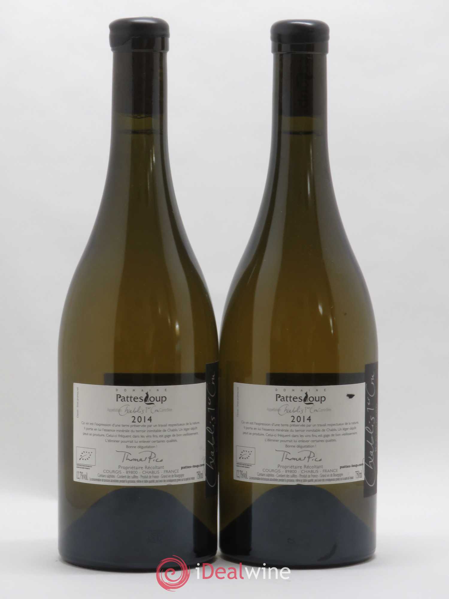 Chablis 1er Cru Beauregard Pattes Loup (Domaine) 2014 - Lot de 2 bouteilles - 1