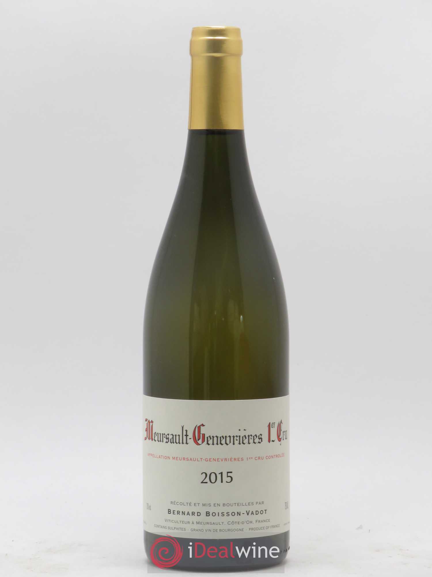 Meursault 1er Cru Genevrières Boisson-Vadot (Domaine) 2015 - Lot de 1 bouteille - 0