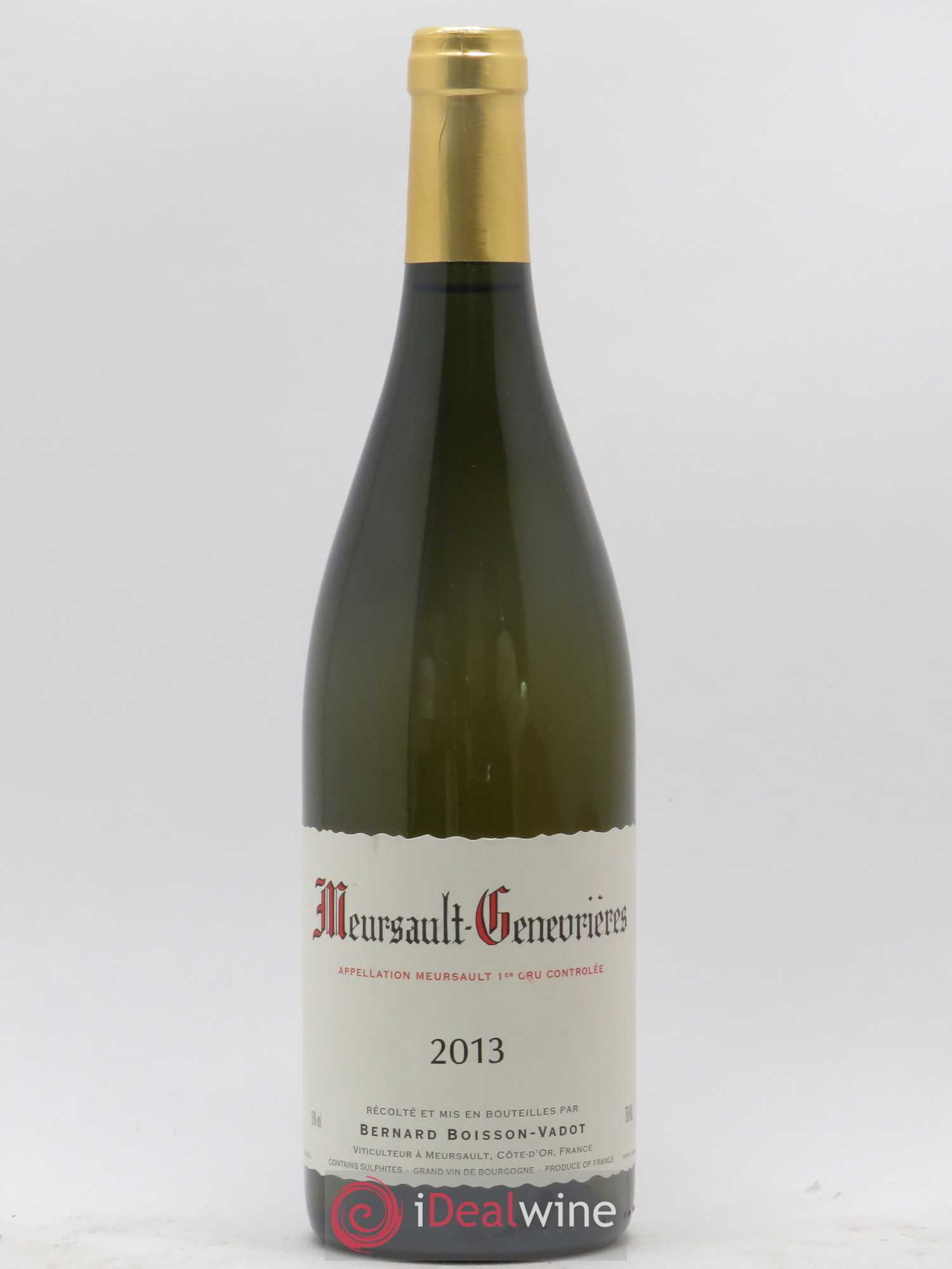 Meursault 1er Cru Genevrières Boisson-Vadot (Domaine) 2013 - Lot de 1 bouteille - 0