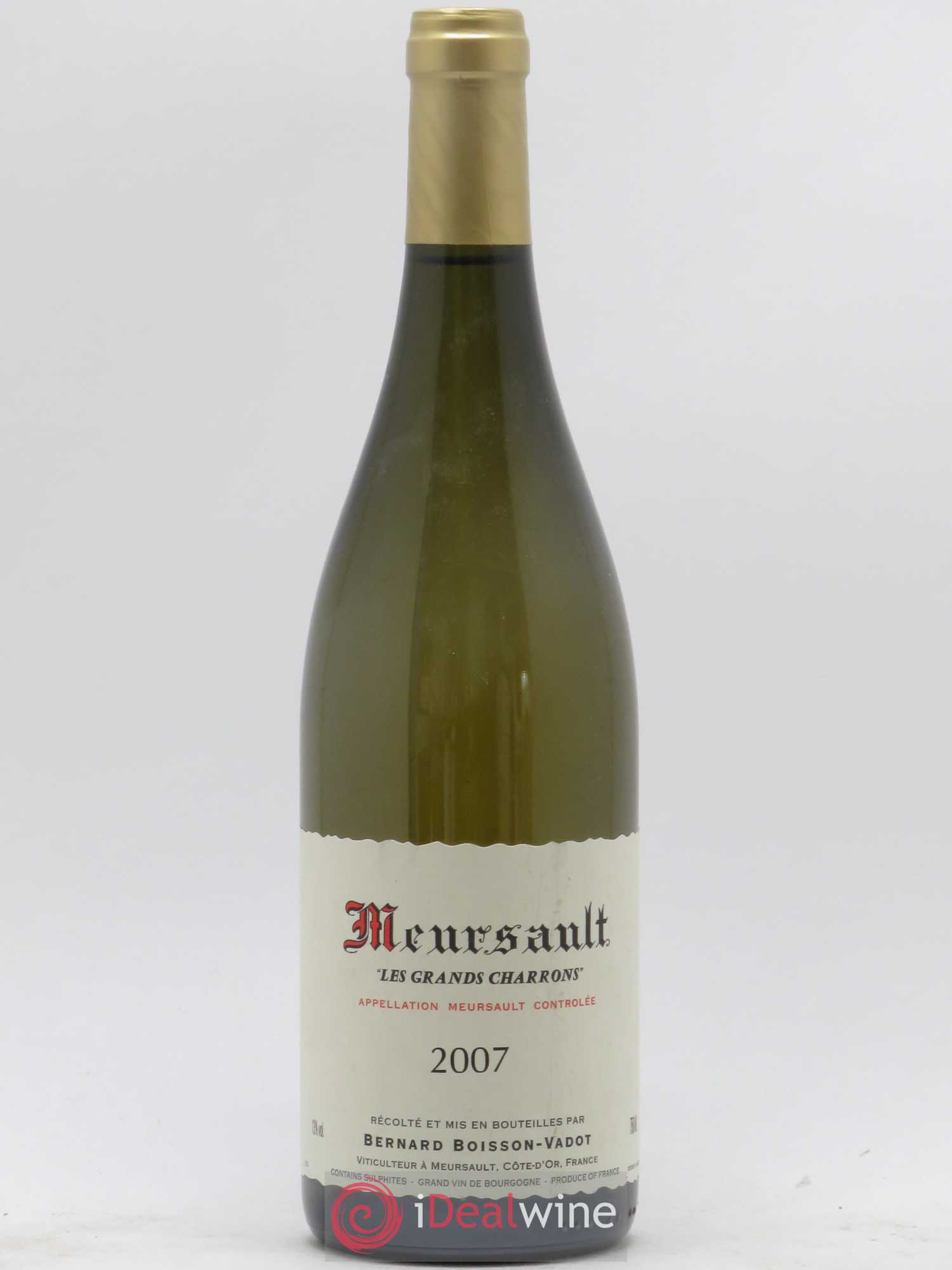 Meursault Les Grands Charrons Boisson-Vadot (Domaine) 2007 - Lot de 1 bouteille - 0