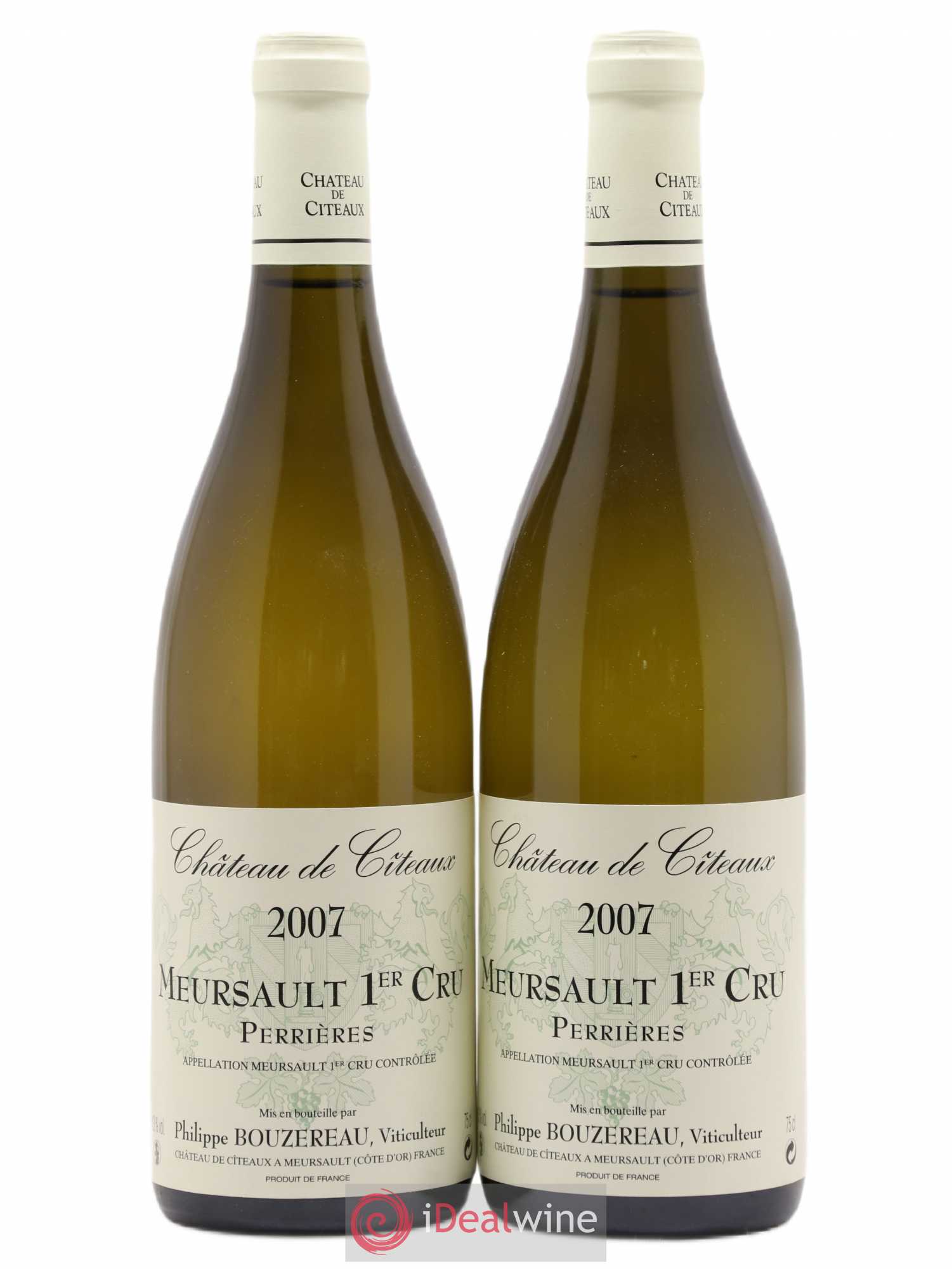 Meursault 1er Cru Les Perrieres Philippe Bouzereau Château de Cîteaux 2007 - Posten von 2 Flaschen - 0