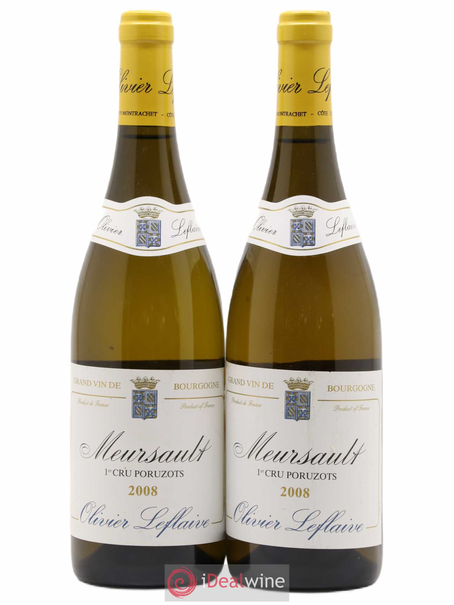 Meursault 1er Cru Poruzots Olivier Leflaive 2008 - Lot de 2 bouteilles - 0
