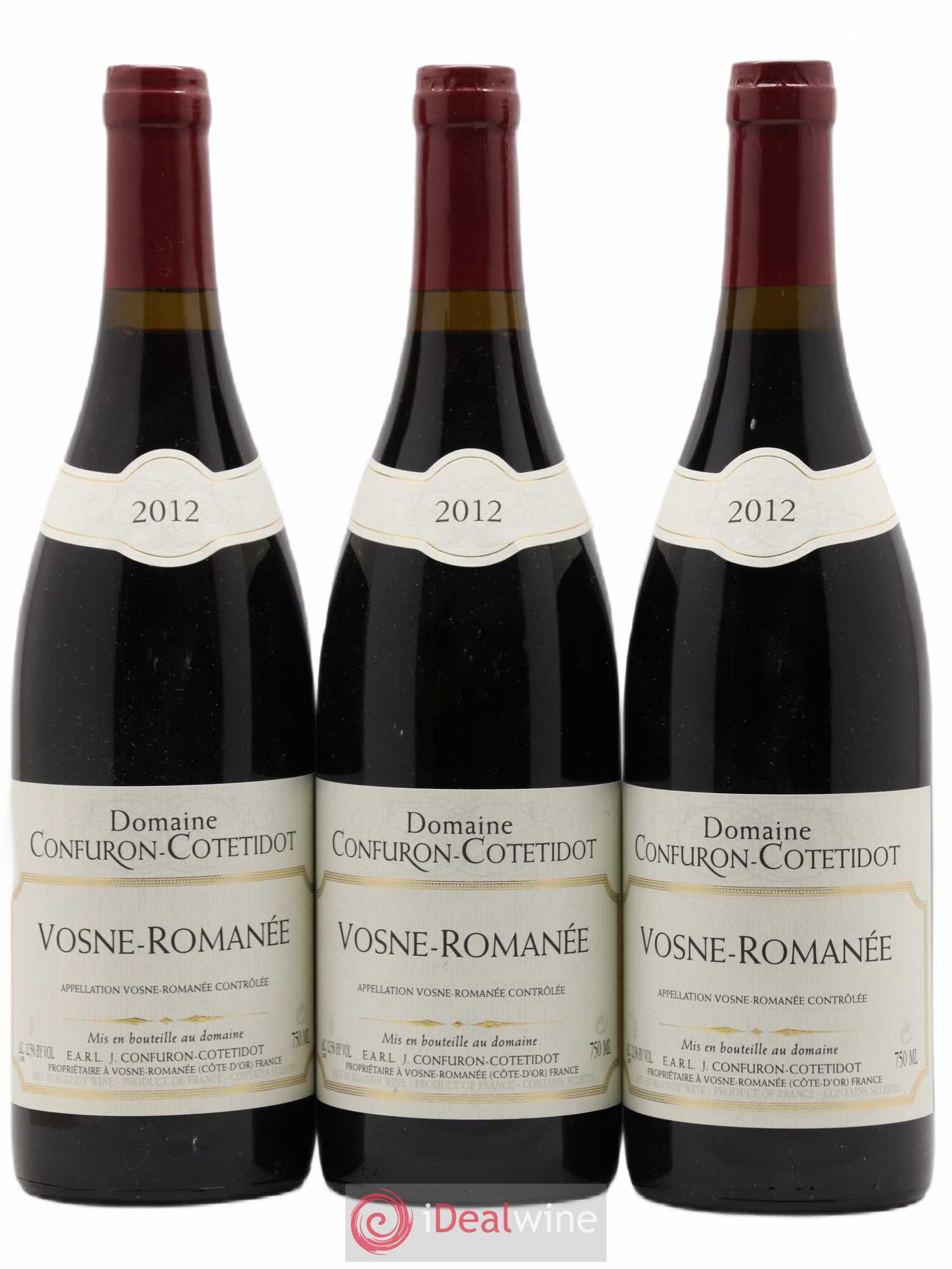 Vosne-Romanée Confuron-Cotetidot 2012 - Lot de 3 bouteilles - 0