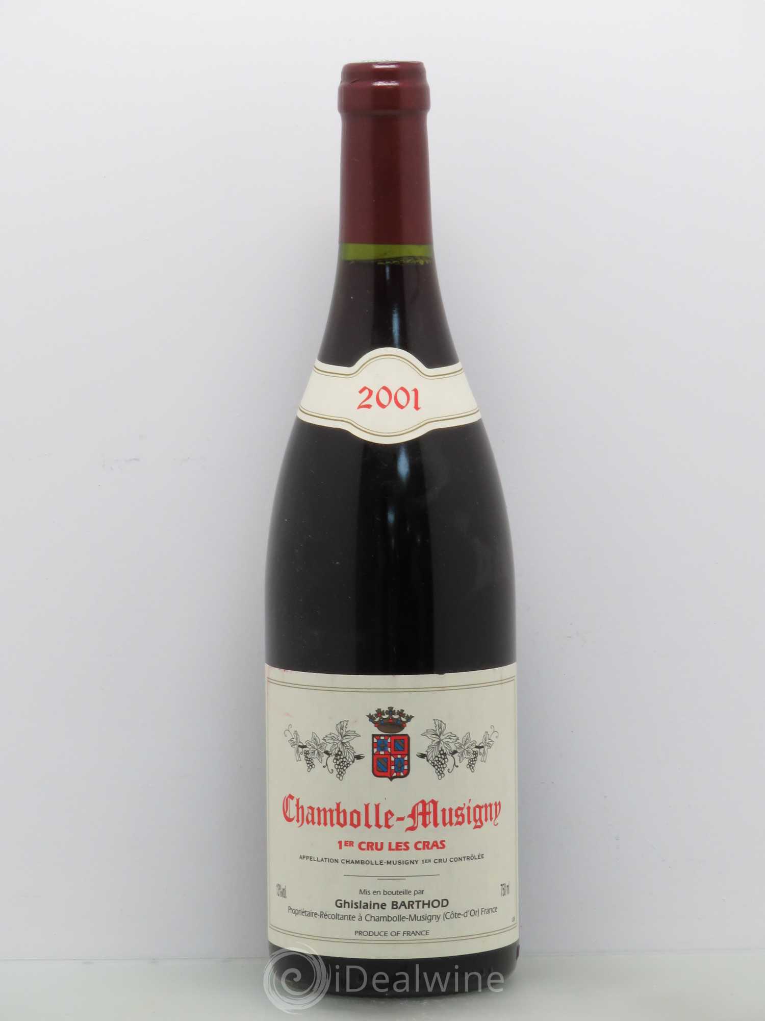 Chambolle-Musigny 1er Cru Les Cras Ghislaine Barthod 2001 - Lot de 1 bouteille - 0