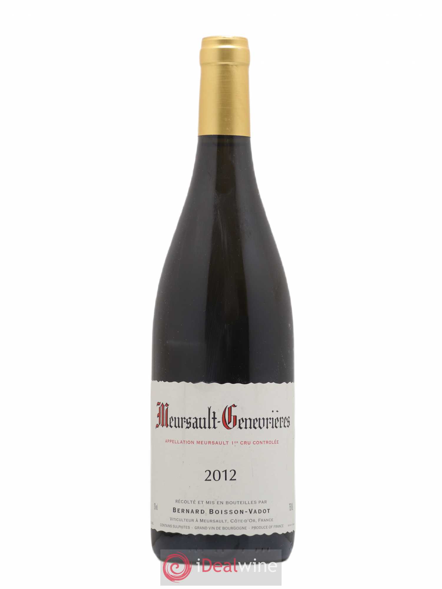 Meursault 1er Cru Genevrières Boisson-Vadot (Domaine) 2012 - Lot de 1 bouteille - 0