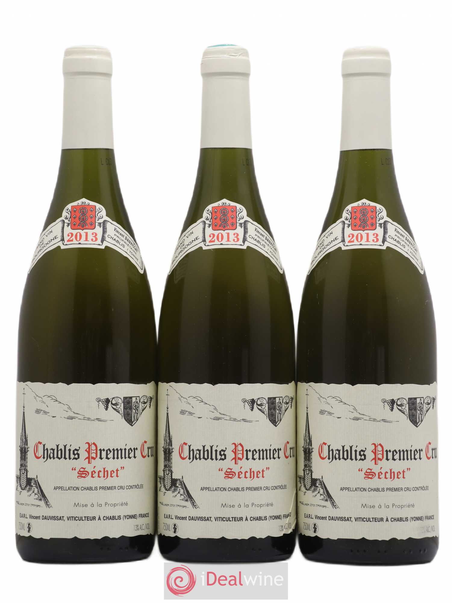 Chablis 1er Cru Séchet Vincent Dauvissat (Domaine) 2013 - Lot de 3 bouteilles - 0