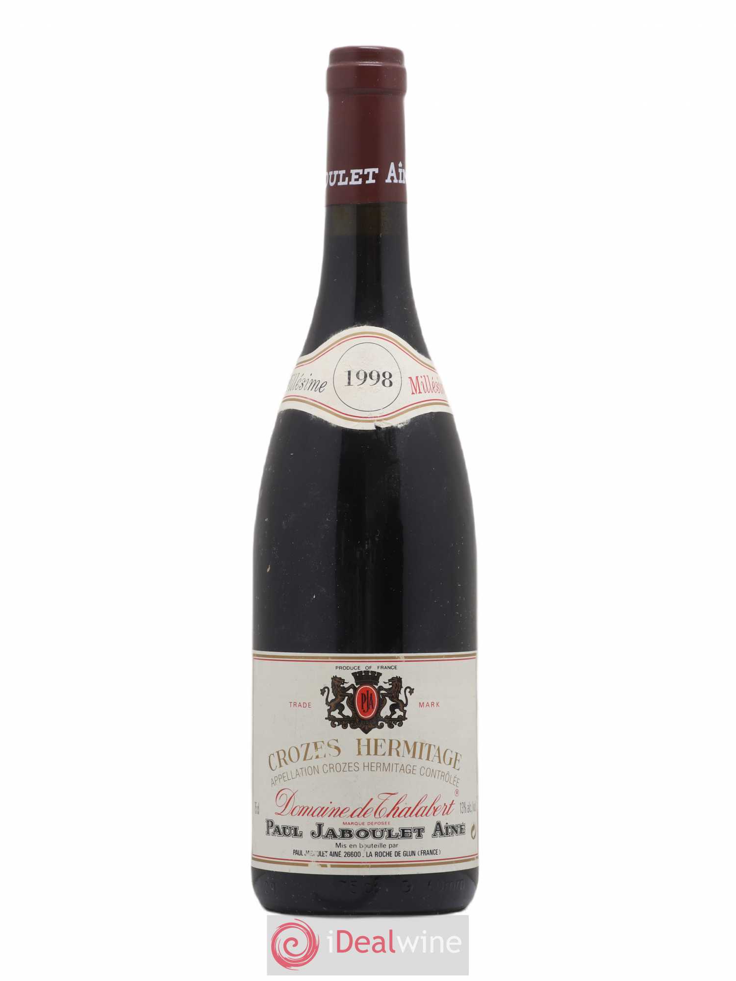 Crozes-Hermitage Domaine de Thalabert Paul Jaboulet Ainé 1998 - Lot de 1 bouteille - 0