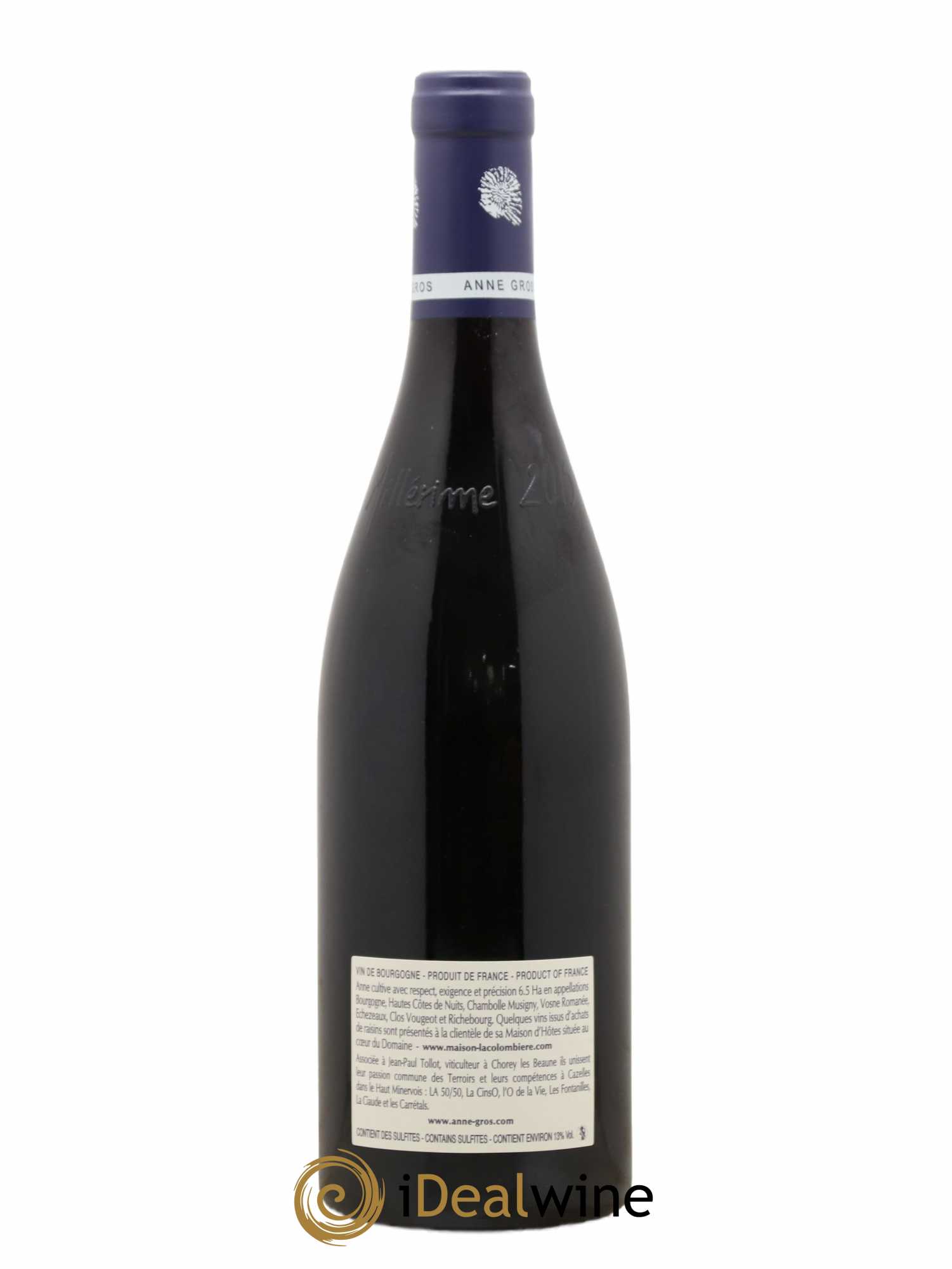 Clos de Vougeot Grand Cru Le Grand Maupertui Anne Gros 2015 - Lot de 1 bouteille - 1