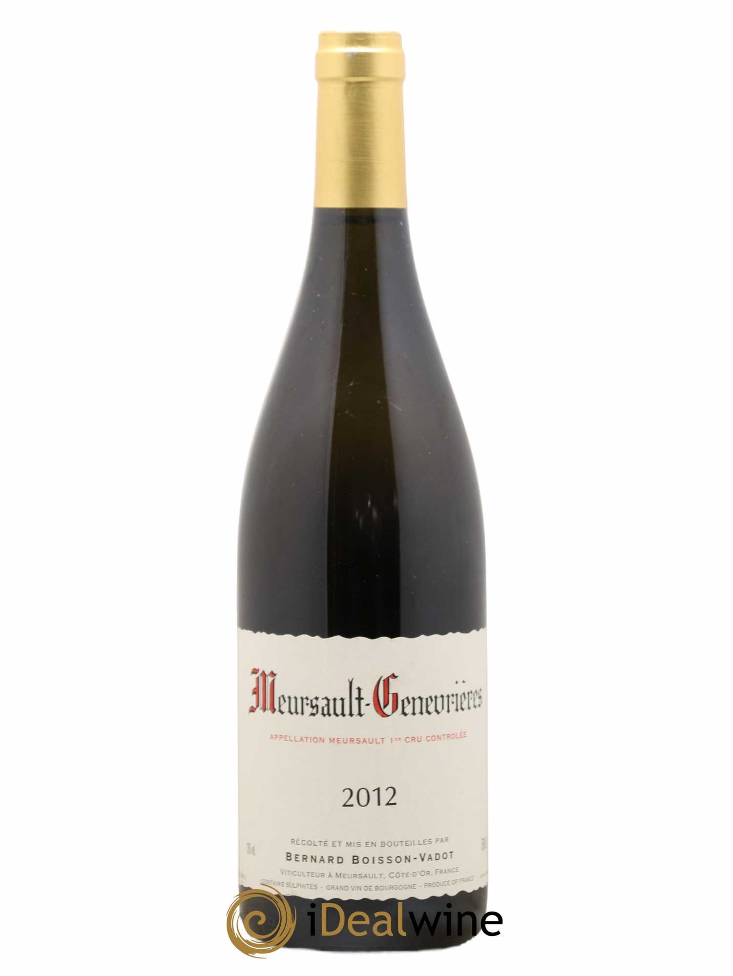 Meursault 1er Cru Genevrières Boisson-Vadot (Domaine) 2012 - Lot de 1 bouteille - 0