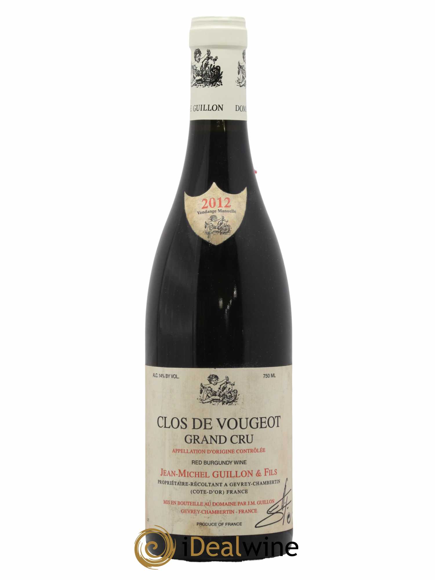 Clos de Vougeot Grand Cru Jean Michel Guillon 2012 - Lot de 1 bouteille - 0