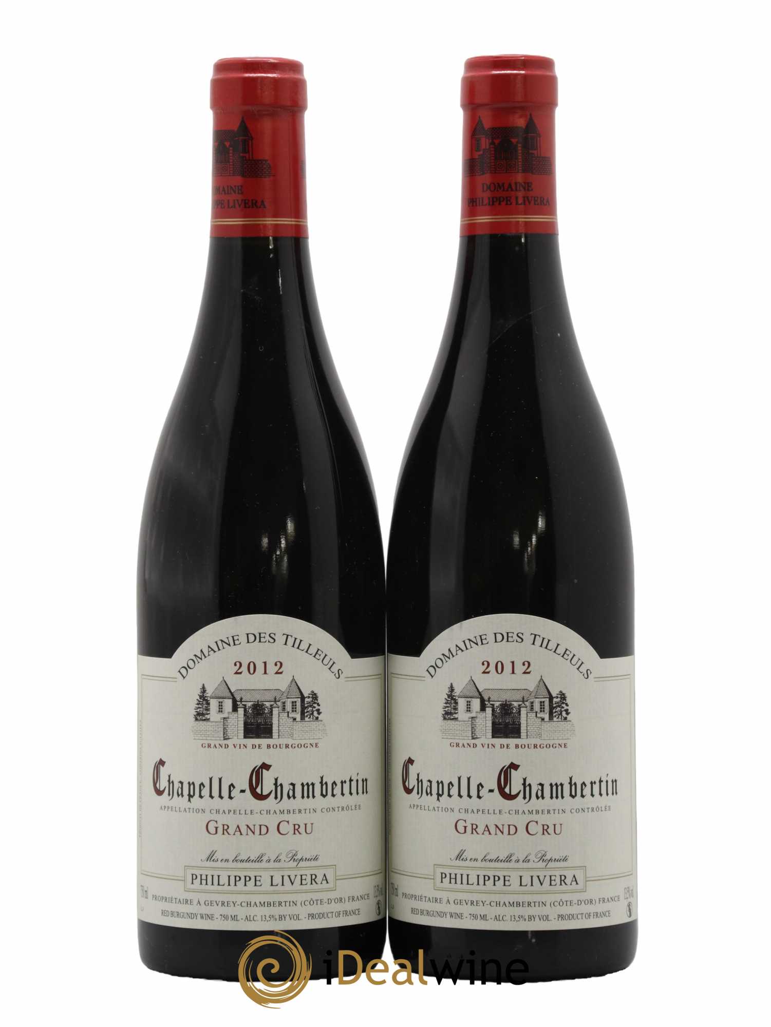 Chapelle-Chambertin Grand Cru Tilleuls (Domaine des) - Philippe Livera 2012 - Lot de 2 bouteilles - 0