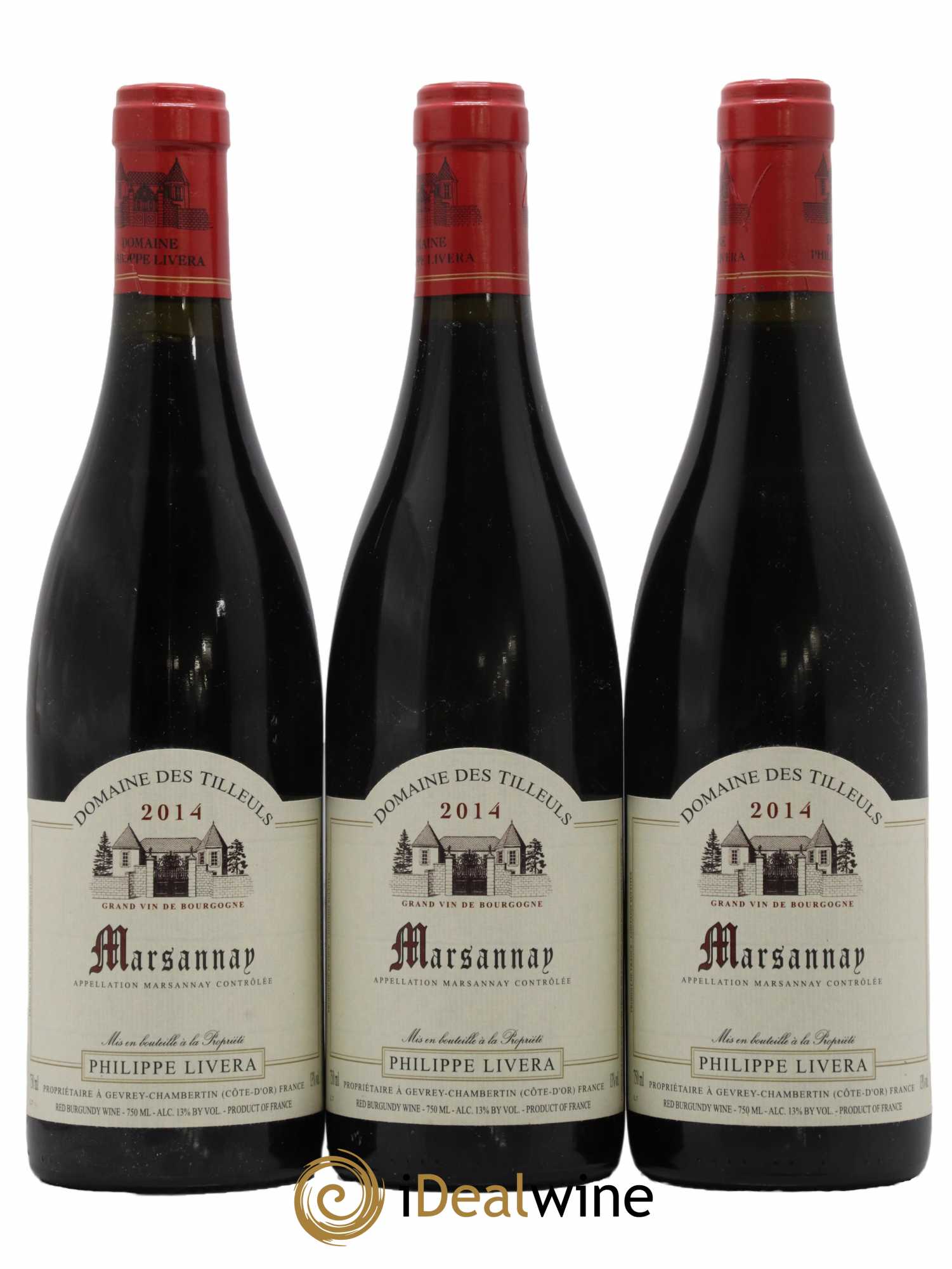Marsannay Domaine Des Tilleuls Philippe Livera 2014 - Lot de 3 bouteilles - 0