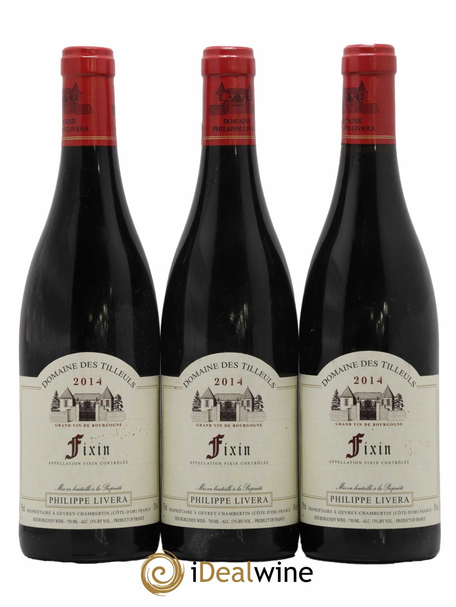 Fixin Domaine Des Tilleuls Philippe Livera 2014 - Lot de 3 bouteilles - 0
