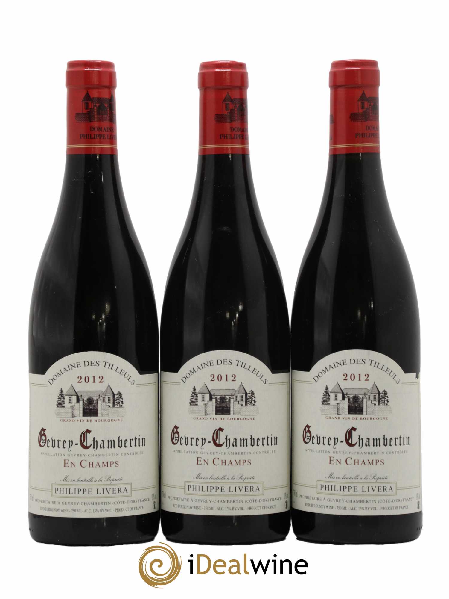 Gevrey-Chambertin En Champs Tilleuls (Domaine des) - Philippe Livera 2012 - Lot de 3 bouteilles - 0