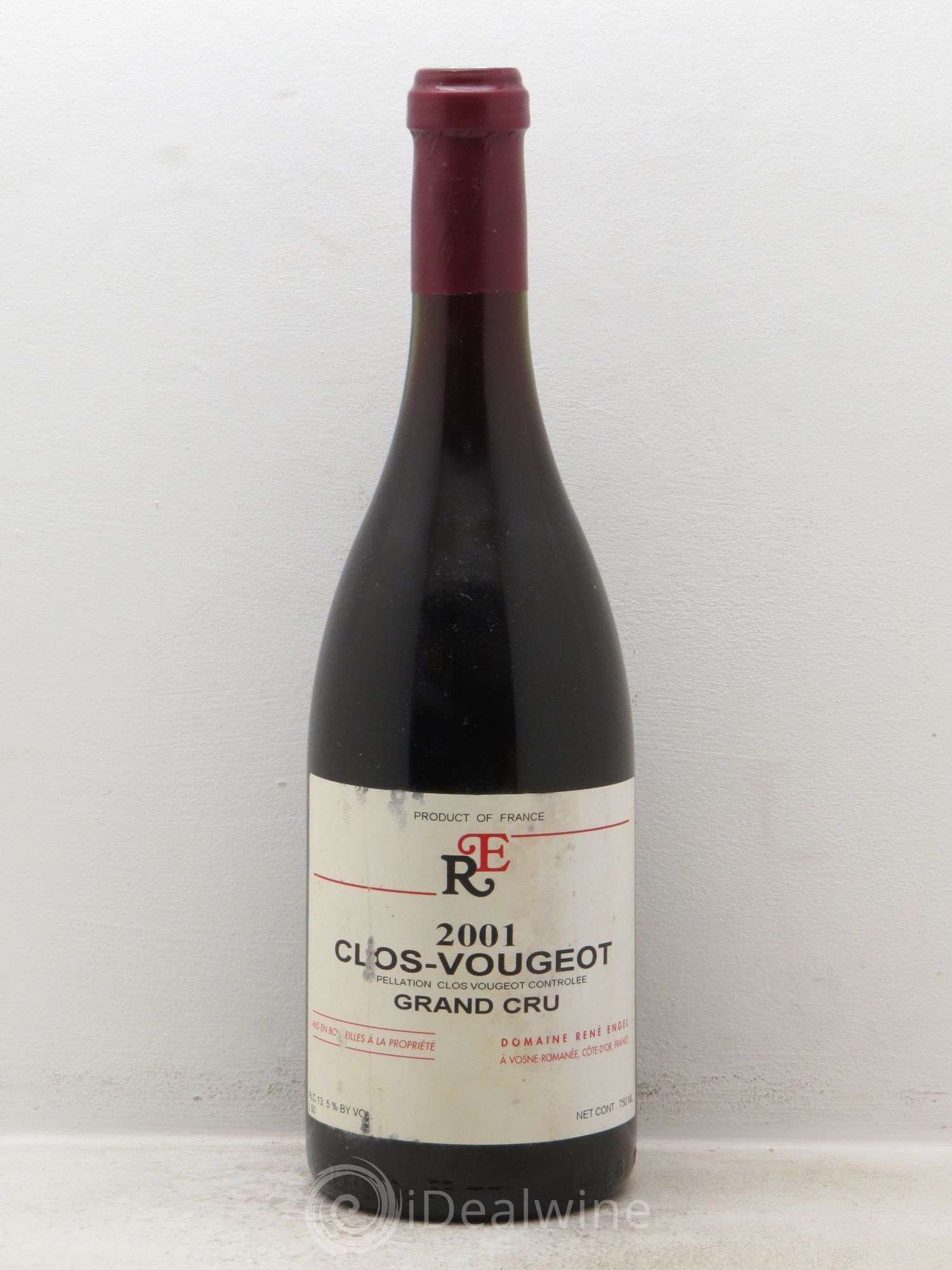 Clos de Vougeot Grand Cru Domaine René Engel - Domaine Eugénie 2001 - Lot de 1 bouteille - 0