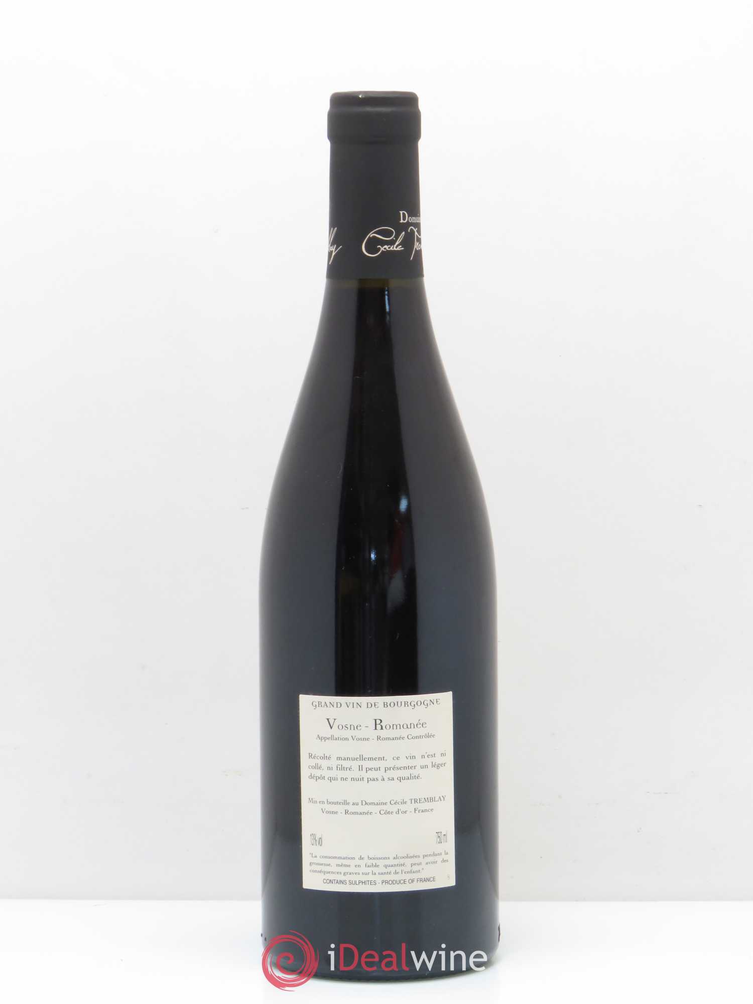 Vosne-Romanée Vieilles Vignes Cécile Tremblay 2010 - Lot de 1 bouteille - 1