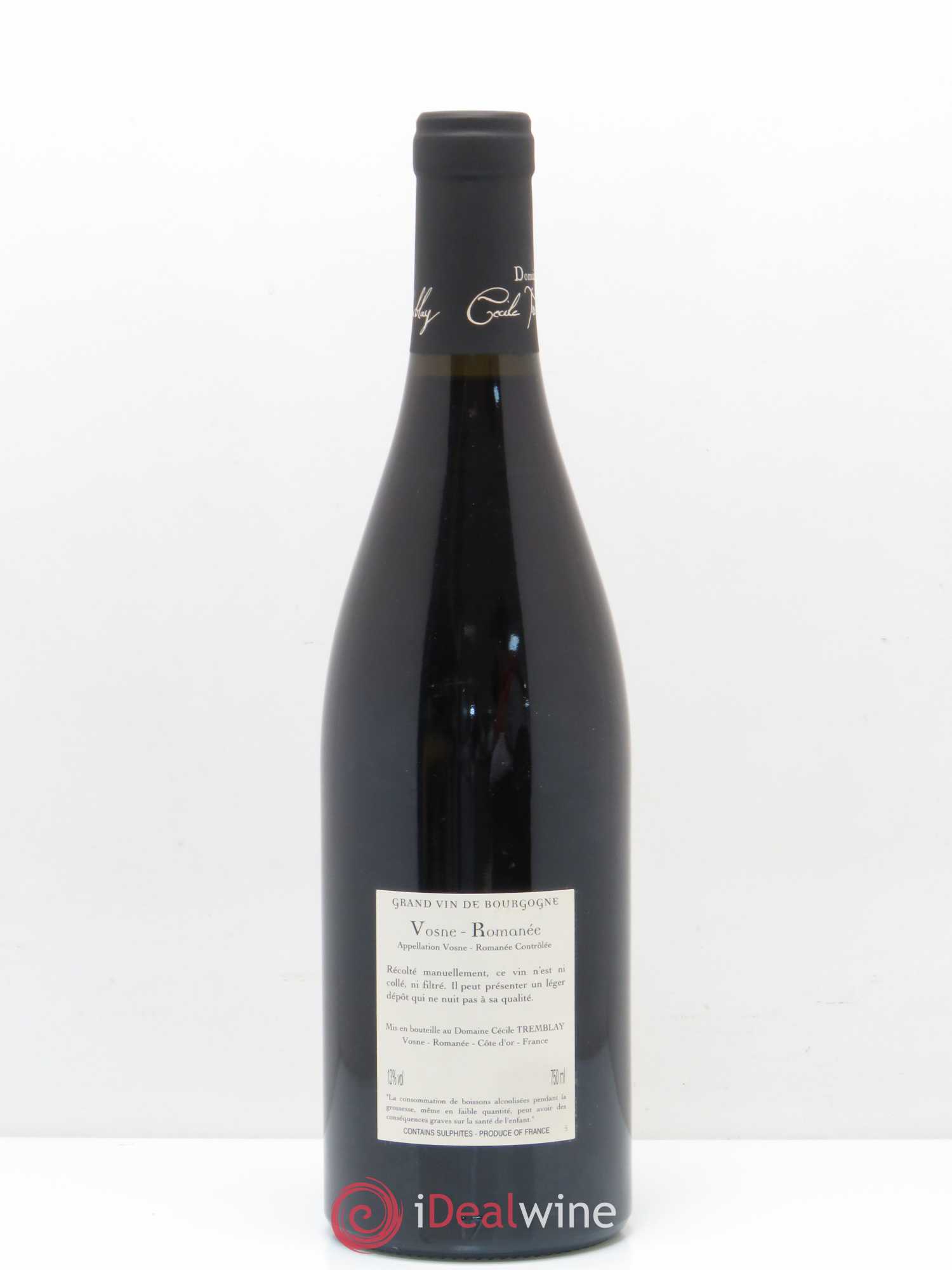 Vosne-Romanée Vieilles Vignes Cécile Tremblay 2010 - Lot de 1 bouteille - 1