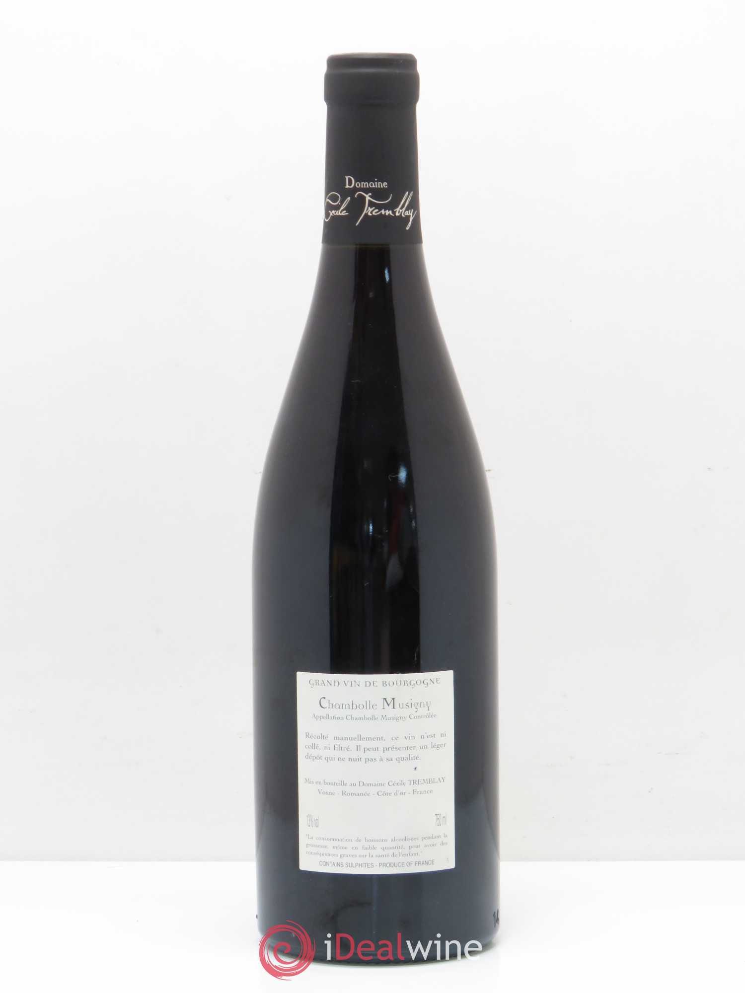 Chambolle-Musigny Les Cabottes Cécile Tremblay 2010 - Lot de 1 bouteille - 1