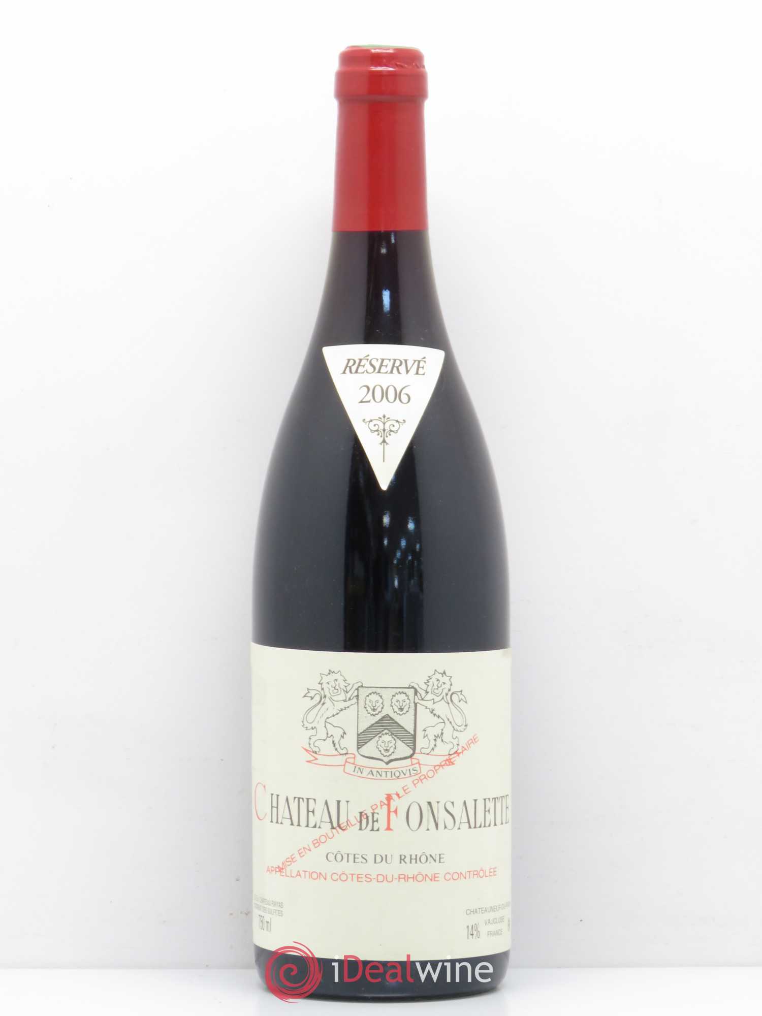 Côtes-du-Rhône Château de Fonsalette Emmanuel Reynaud 2006 - Lot de 1 bouteille - 0