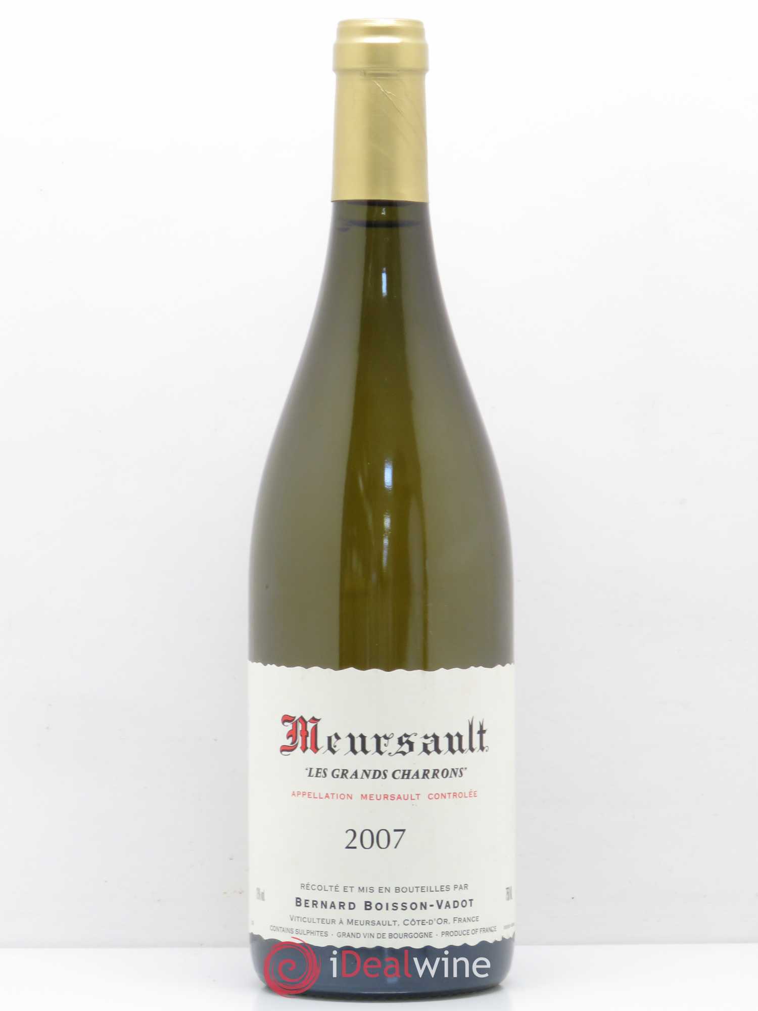 Meursault Les Grands Charrons Boisson-Vadot (Domaine) 2007 - Lot de 1 bouteille - 0