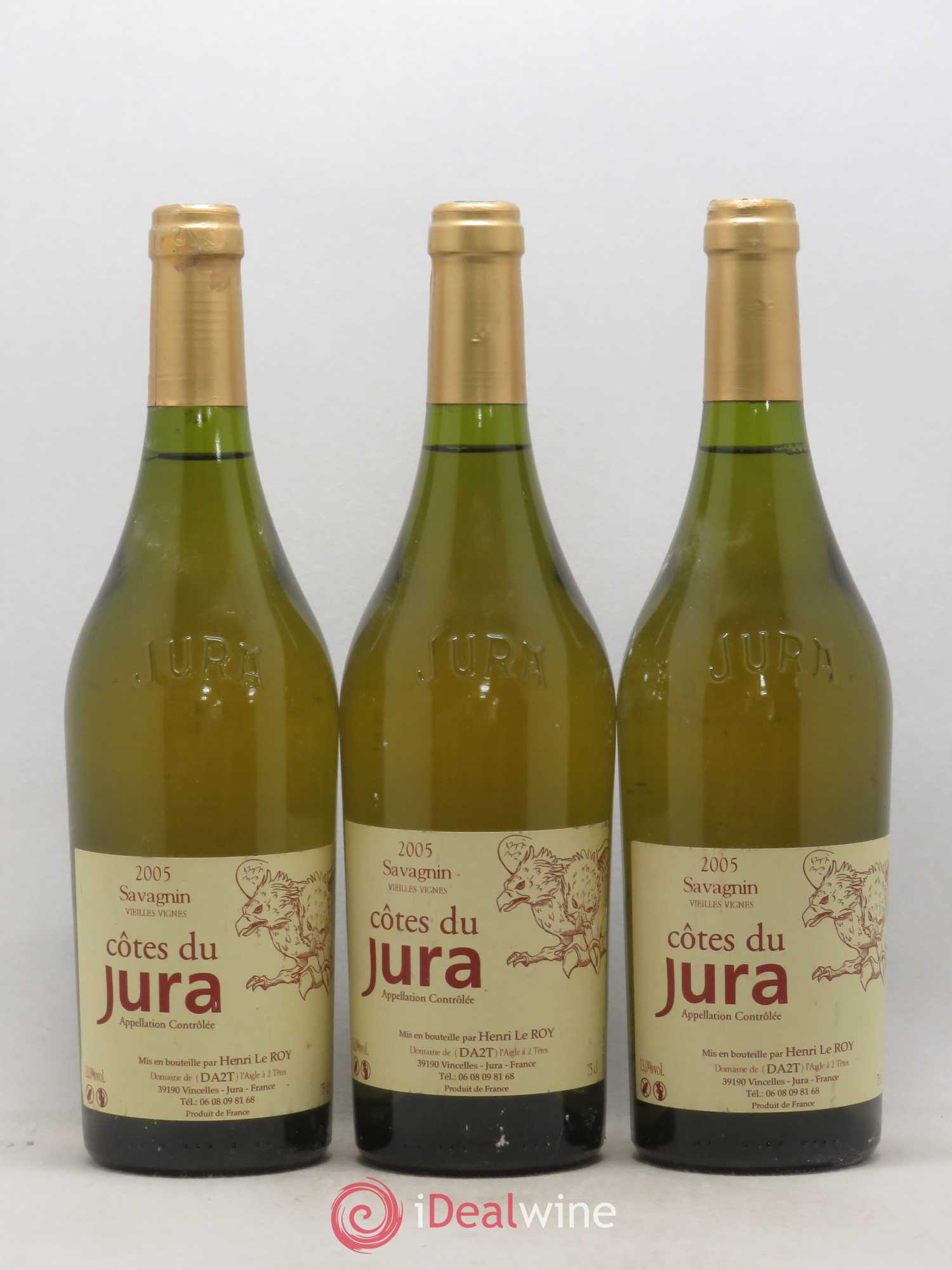 Côtes du Jura Savagnin Vieilles Vignes Domaine de l'Aigle A Deux Têtes 2005 - Posten von 3 Flaschen - 0