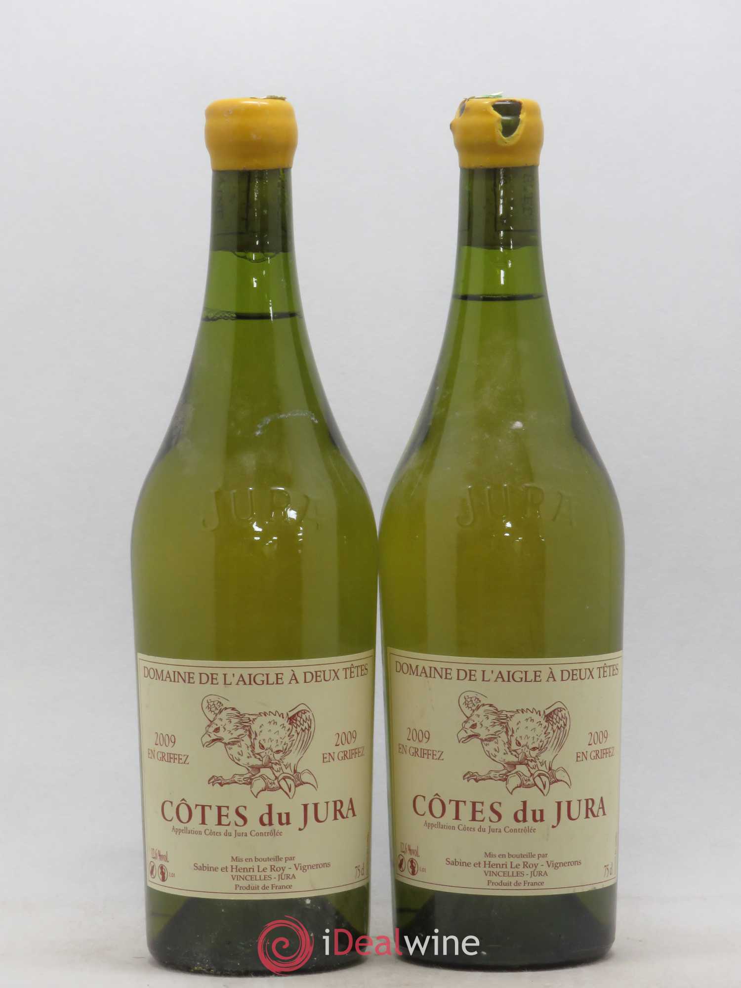 Côtes du Jura Griffez Domaine de l'Aigle A Deux Têtes 2009 - Posten von 2 Flaschen - 0