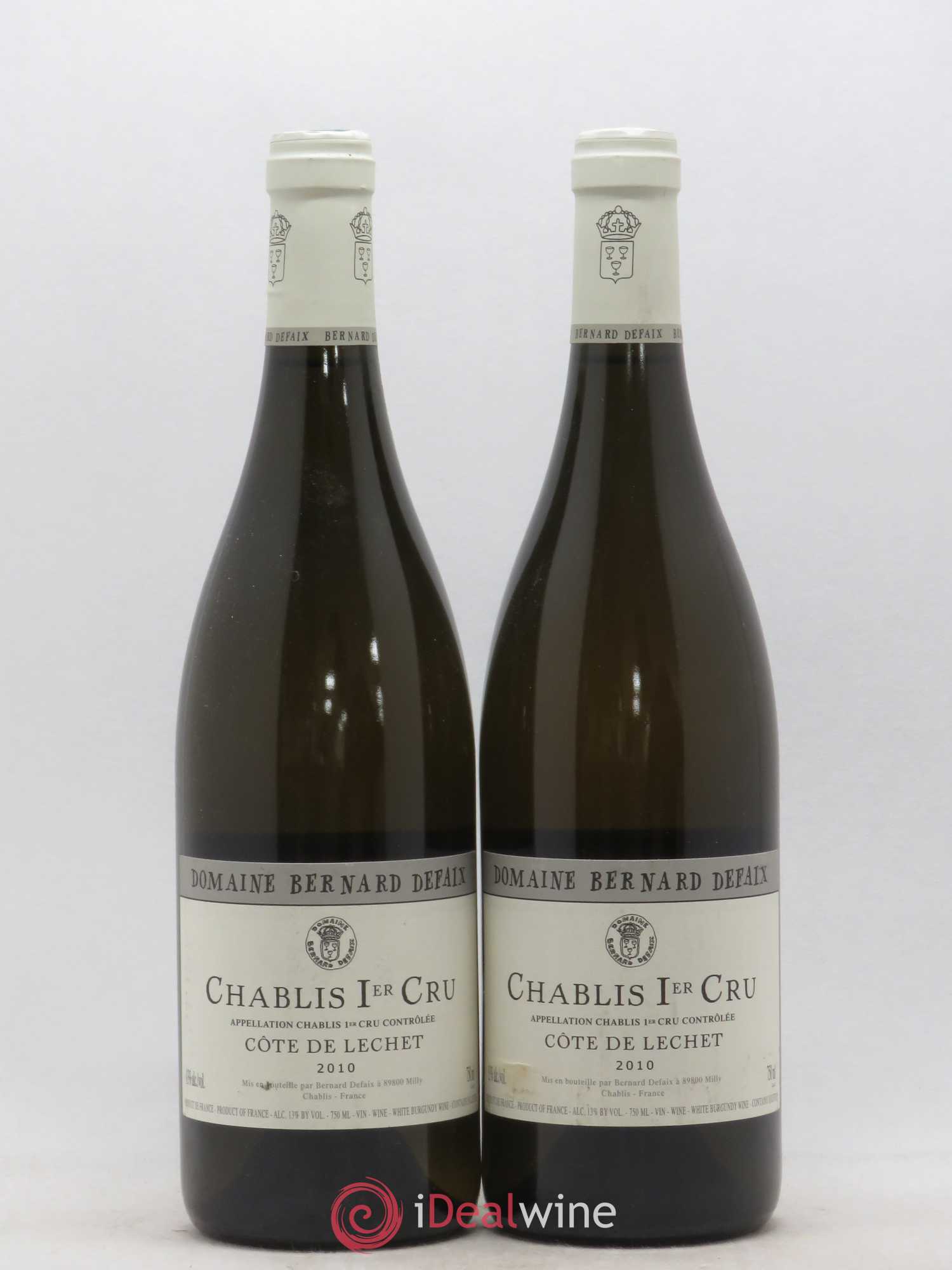 Chablis 1er Cru Côte de Léchet Bernard Defaix 2010 - Lot de 2 bouteilles - 0