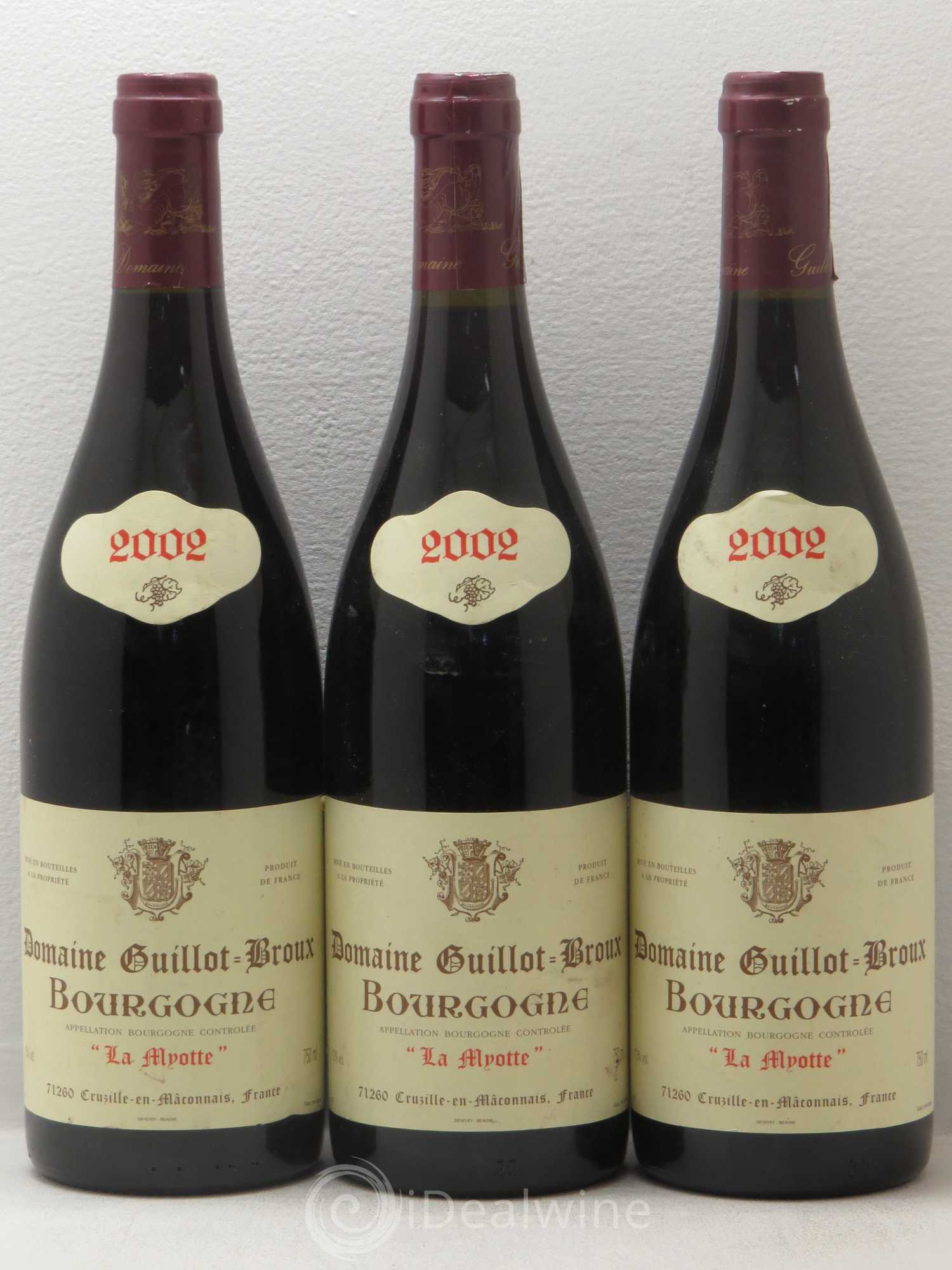 Bourgogne La Myotte De Guillot Broux 2002 - Posten von 3 Flaschen - 0