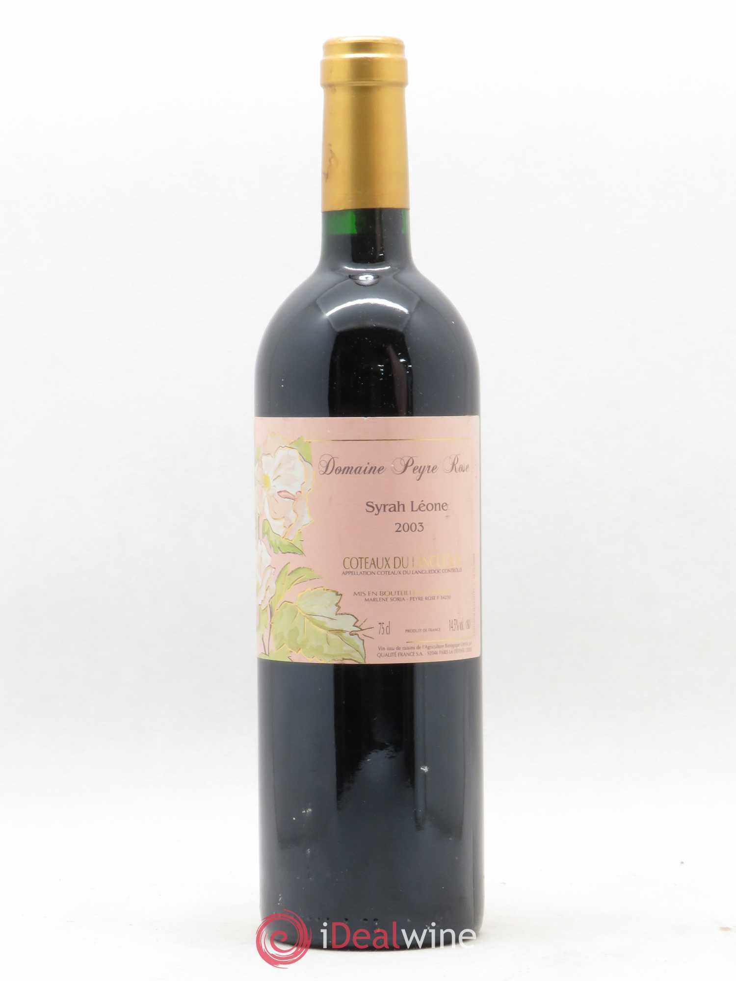 Coteaux du Languedoc Domaine Peyre Rose Belle Léone (anciennement Syrah Léone) Marlène Soria 2003 - Lot de 1 bouteille - 0