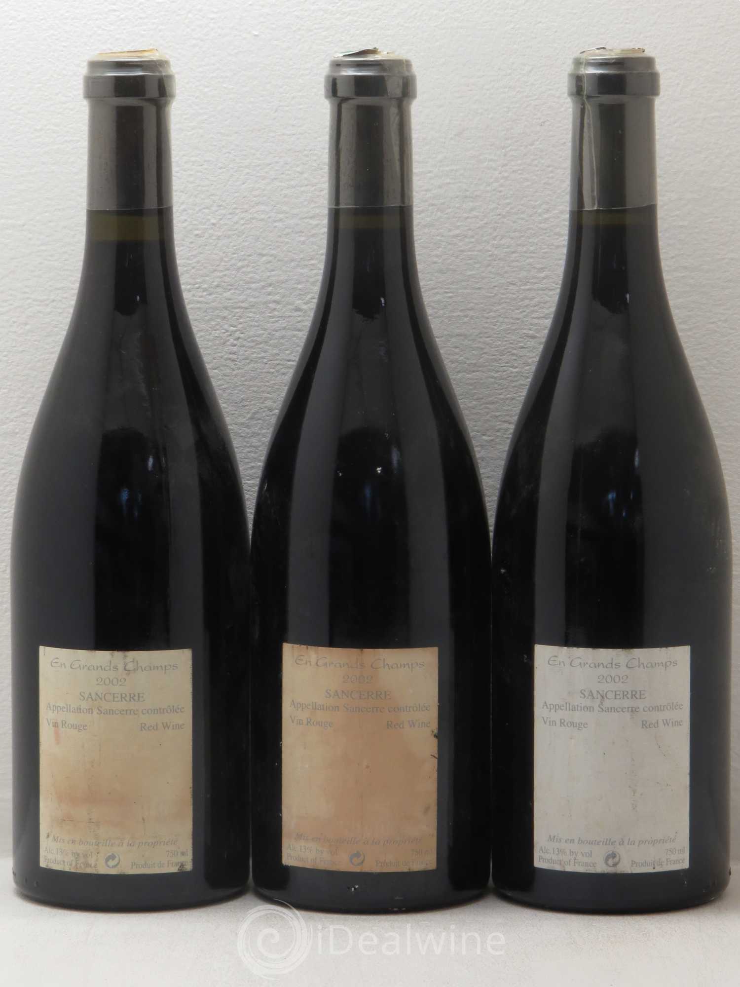 Sancerre En Grands Champs Alphonse Mellot 2002 - Lot de 3 bouteilles - 1