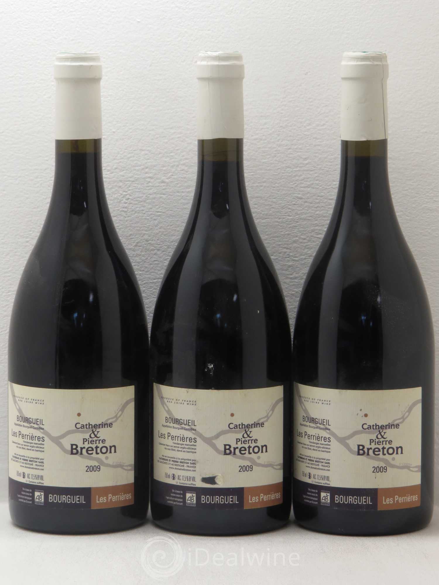 Bourgueil Les Perrières Catherine et Pierre Breton 2009 - Lot de 3 bouteilles - 0