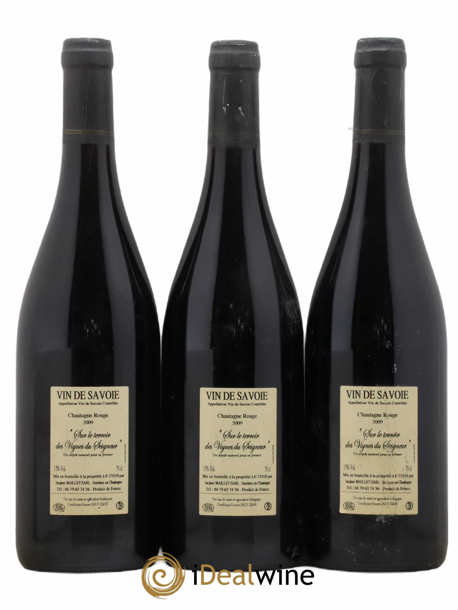 Vin de Savoie Chautagne Chautagne Mondeuse Jacques Maillet 2009 - Lot of 3 bottles - 1