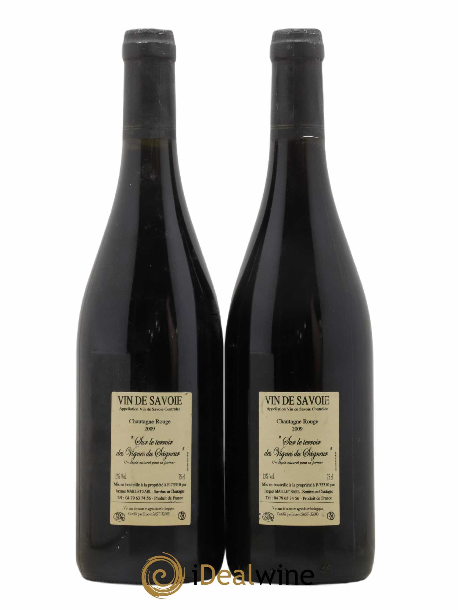 Vin de Savoie Chautagne Chautagne Mondeuse Jacques Maillet 2009 - Lot of 2 bottles - 1