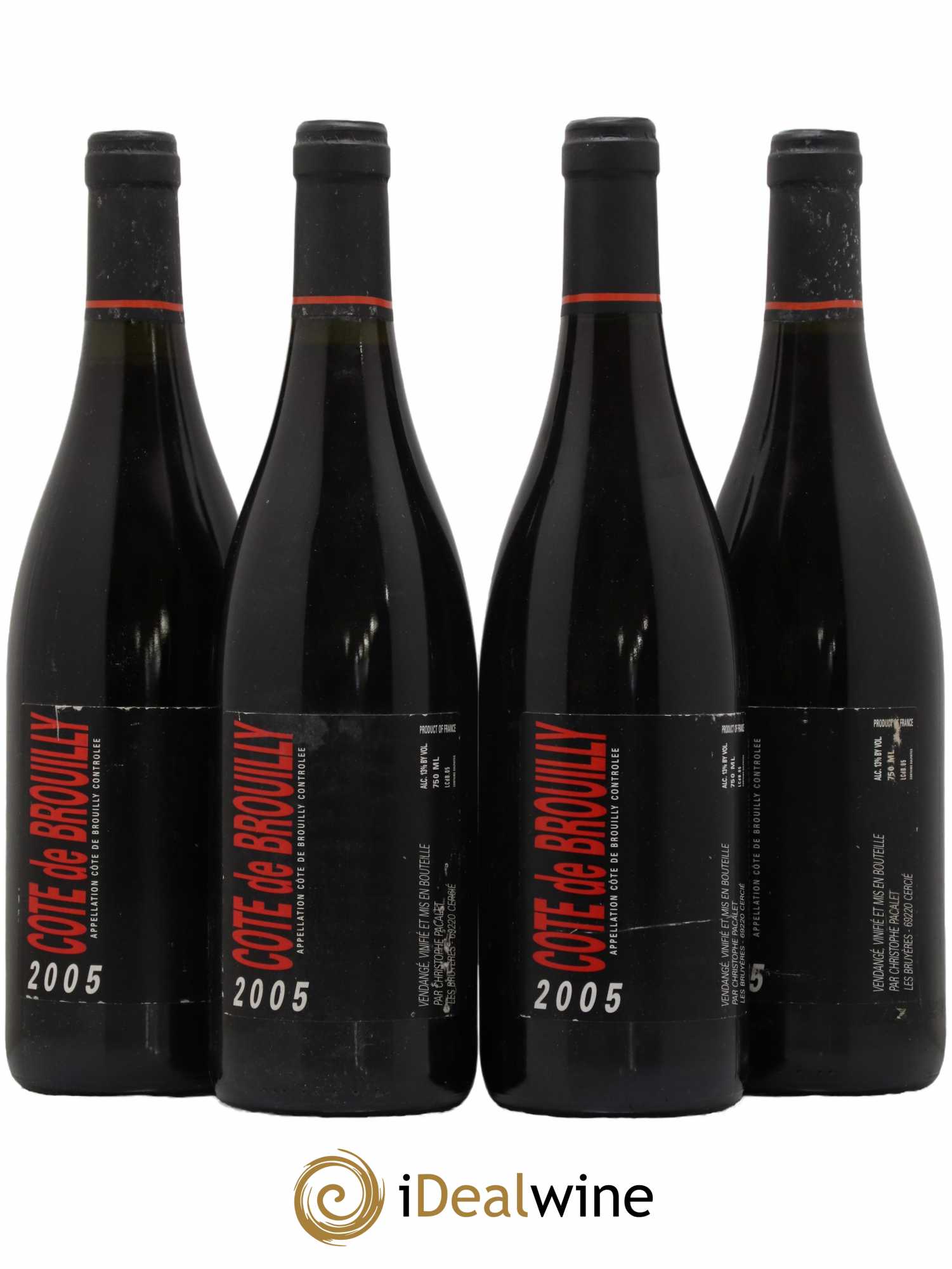 Côte de Brouilly Christophe Pacalet 2005 - Lot de 4 bouteilles - 0