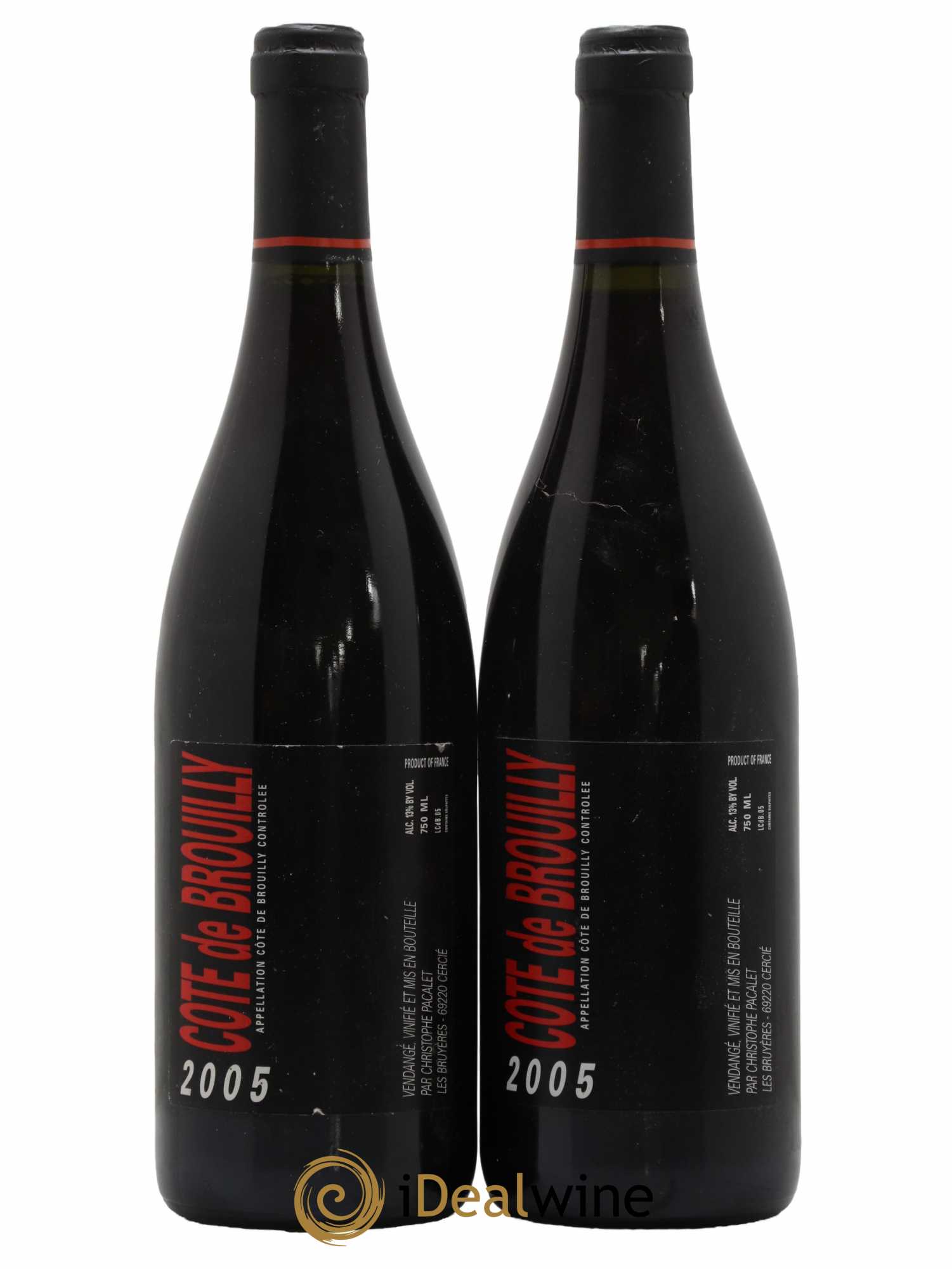 Côte de Brouilly Christophe Pacalet 2005 - Lot de 2 bouteilles - 0