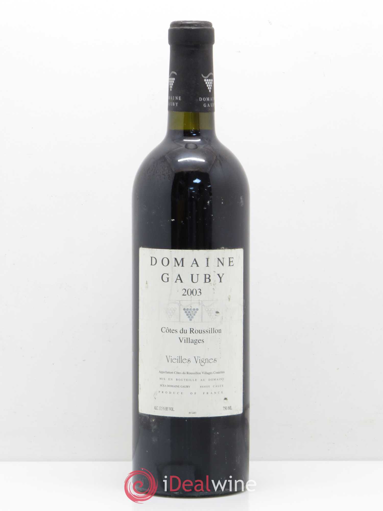 Côtes du Roussillon Villages Vieilles vignes Gauby (Domaine) 2003 - Lot de 1 bouteille - 0