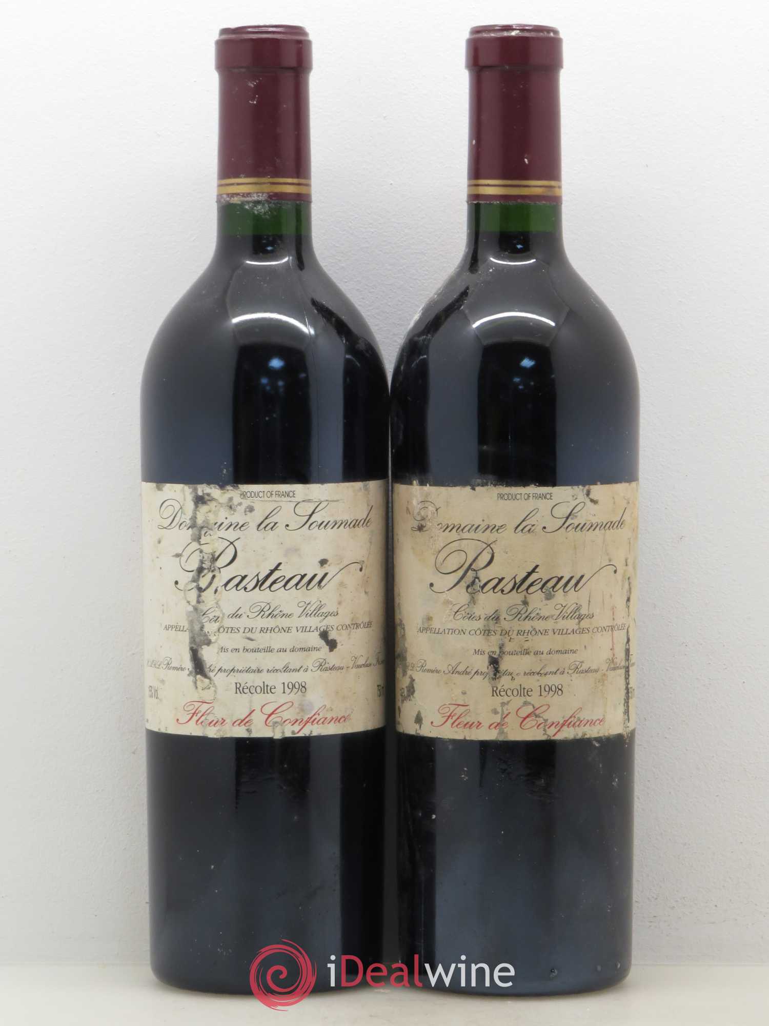 Rasteau Fleur de confiance La Soumade (Domaine) 1998 - Lot de 2 bouteilles - 0
