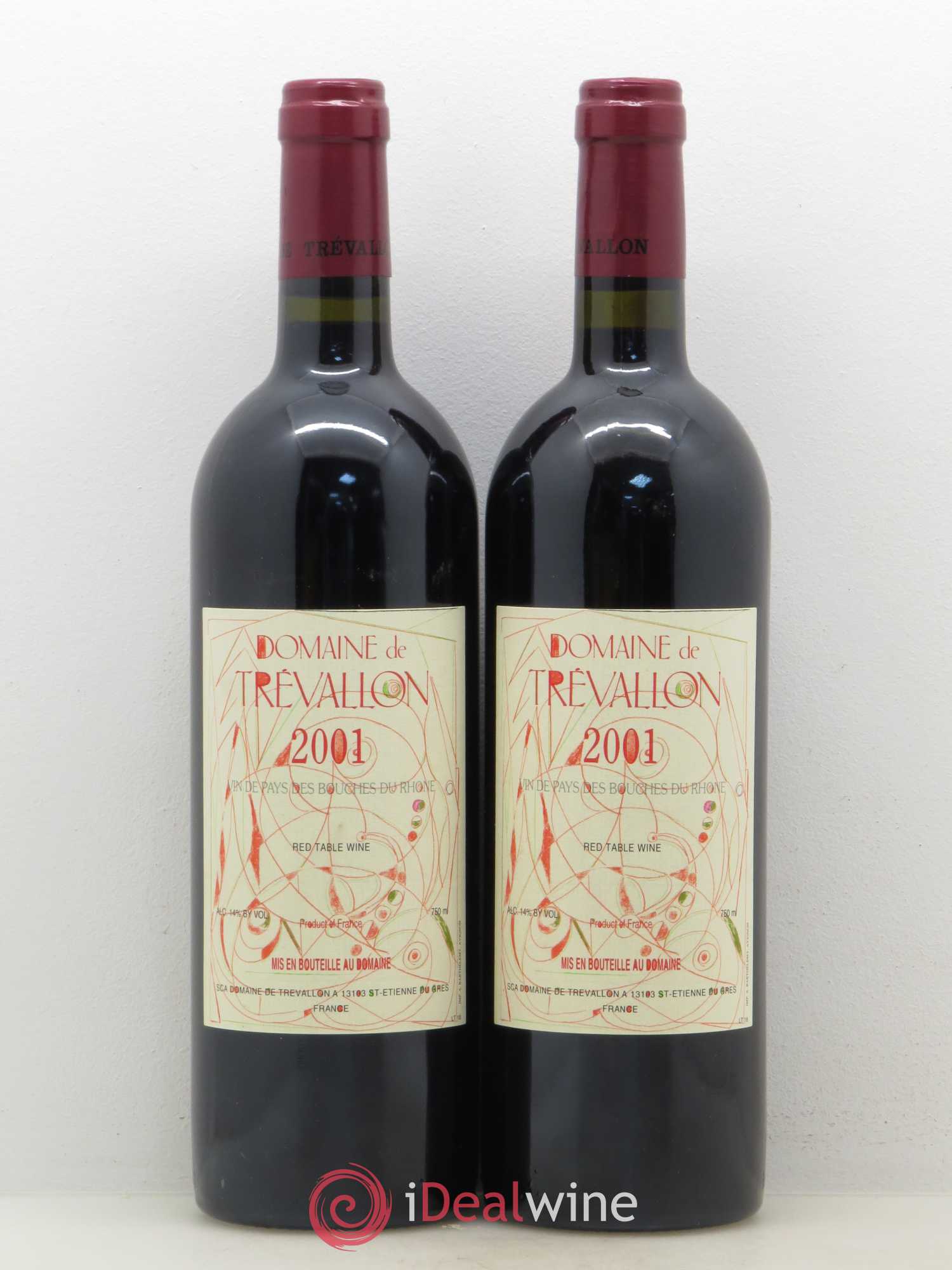 Coteaux d'Aix-en-Provence Trévallon (Domaine de) Eloi Dürrbach 2001 - Lot de 2 bouteilles - 0