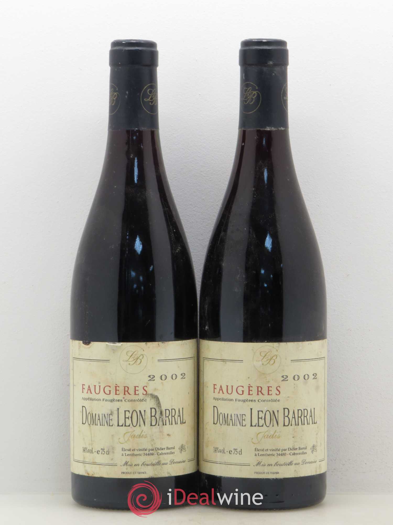 Faugères Jadis Domaine Léon Barral 2002 - Lot de 2 bouteilles - 0