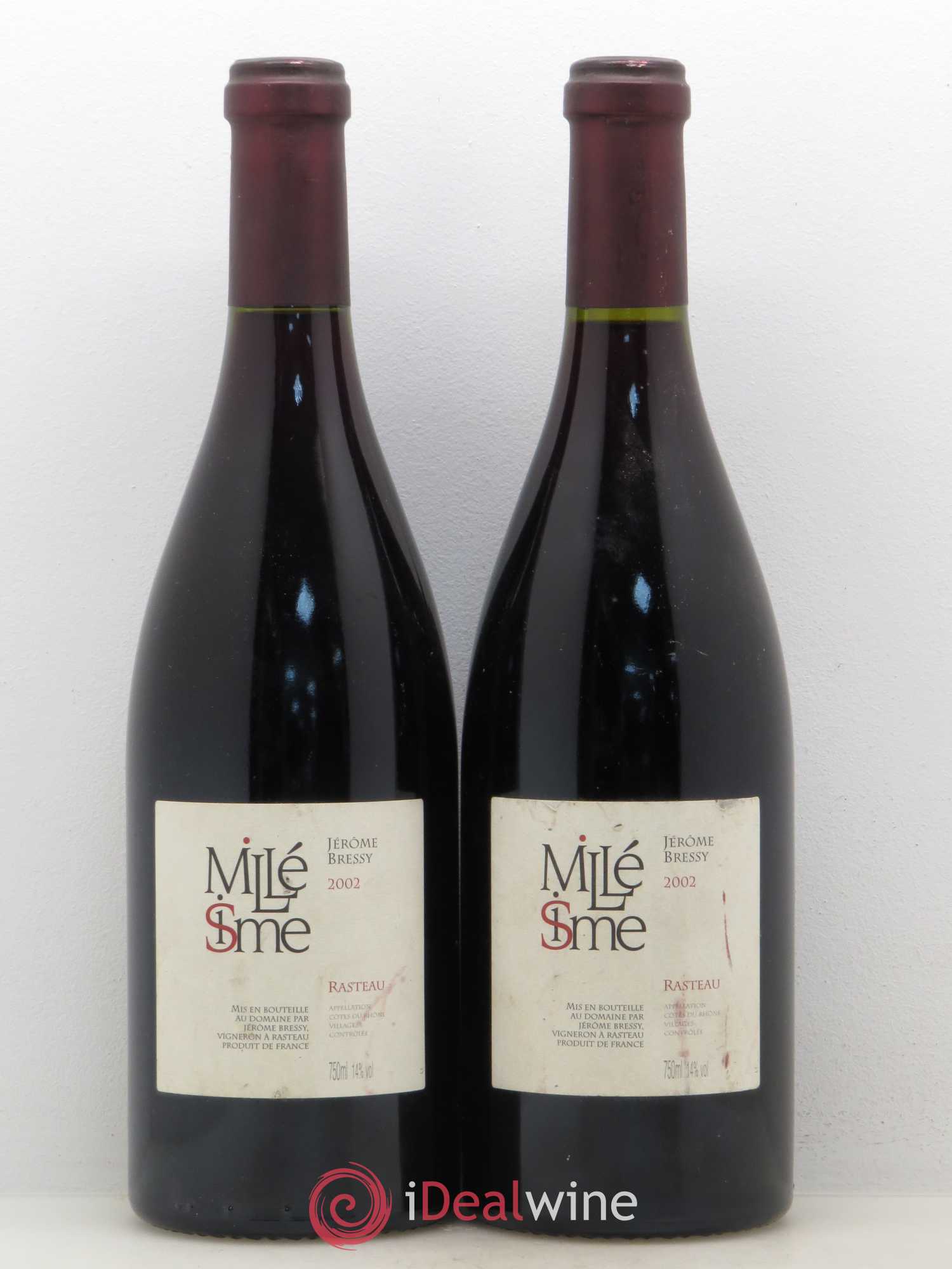 Rasteau Domaine Gourt de Mautens - Jérôme Bressy 2002 - Lot de 2 bouteilles - 0