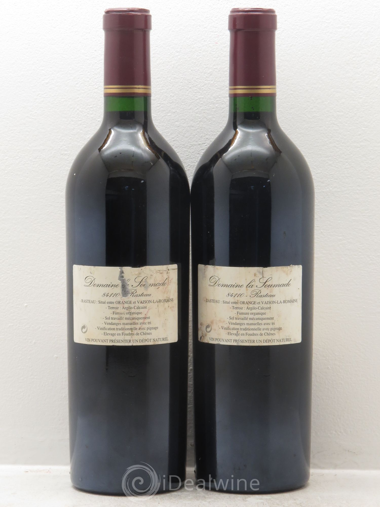 Rasteau Fleur de confiance La Soumade (Domaine) 1998 - Lot de 2 bouteilles - 1