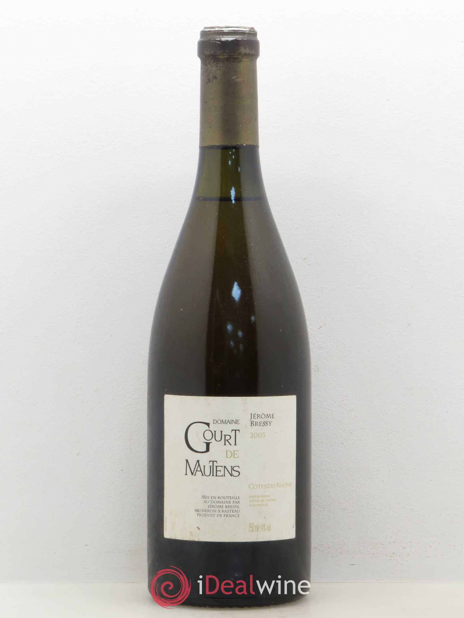 Côtes-du-Rhône Domaine Gourt de Mautens Jérome Bressy 2003 - Posten von 1 Flasche - 0