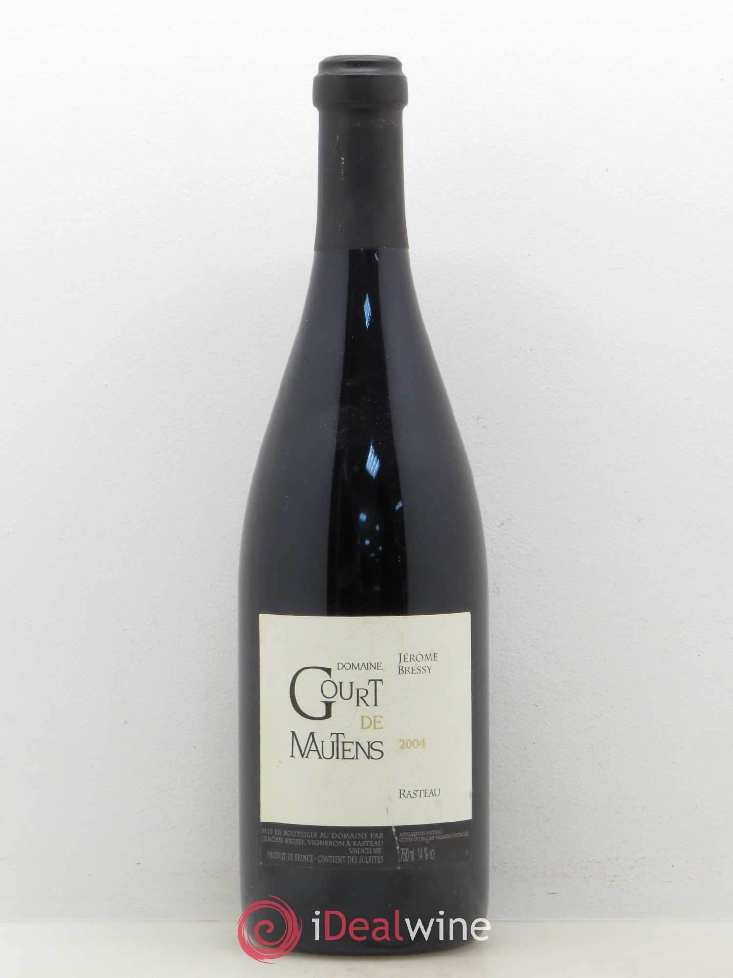 Rasteau Domaine Gourt de Mautens - Jérôme Bressy 2004 - Lot de 1 bouteille - 0