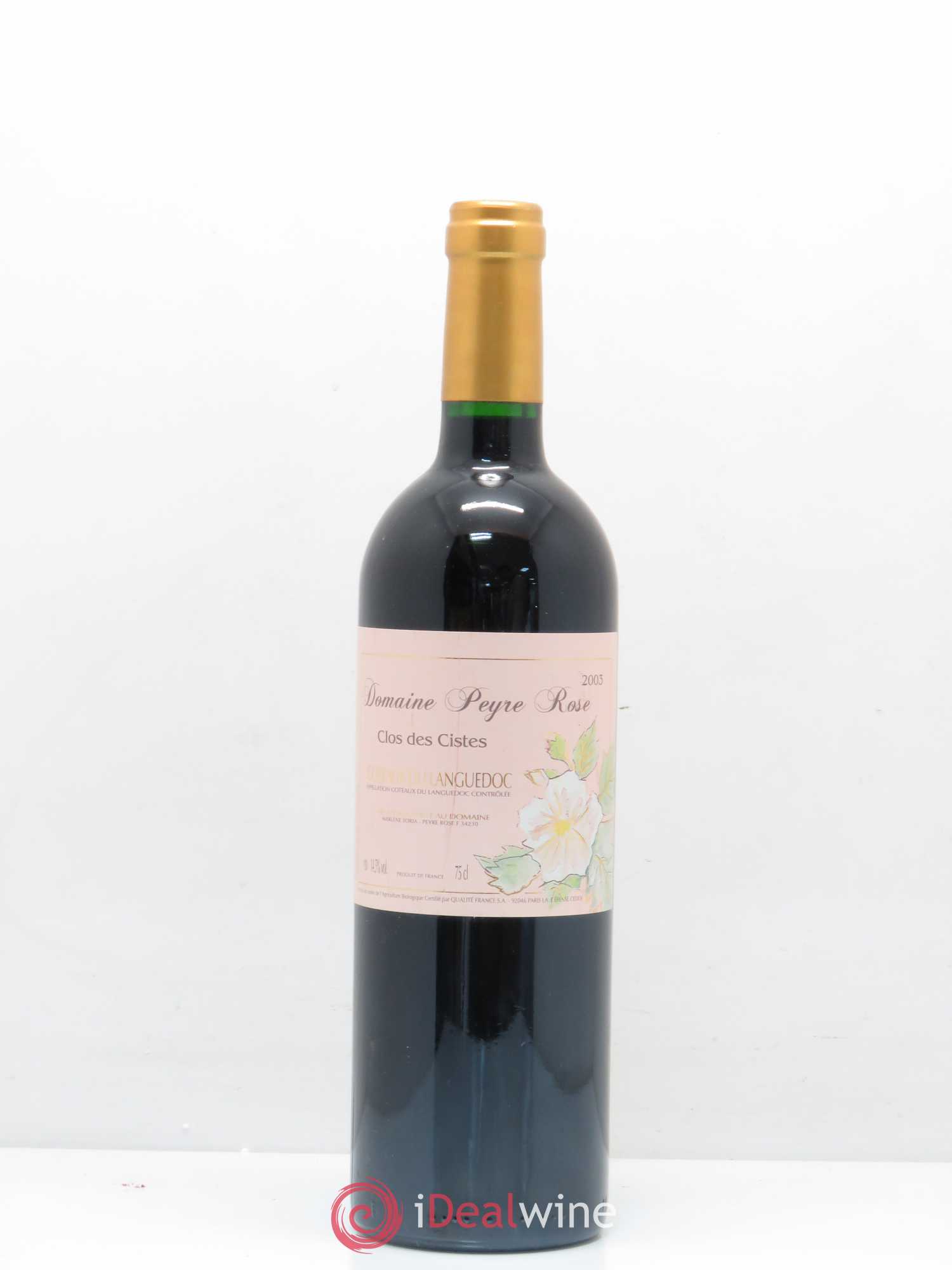 Vin de France (anciennement Coteaux du Languedoc) Domaine Peyre Rose Les Cistes Marlène Soria 2003 - Lot de 1 bouteille - 0