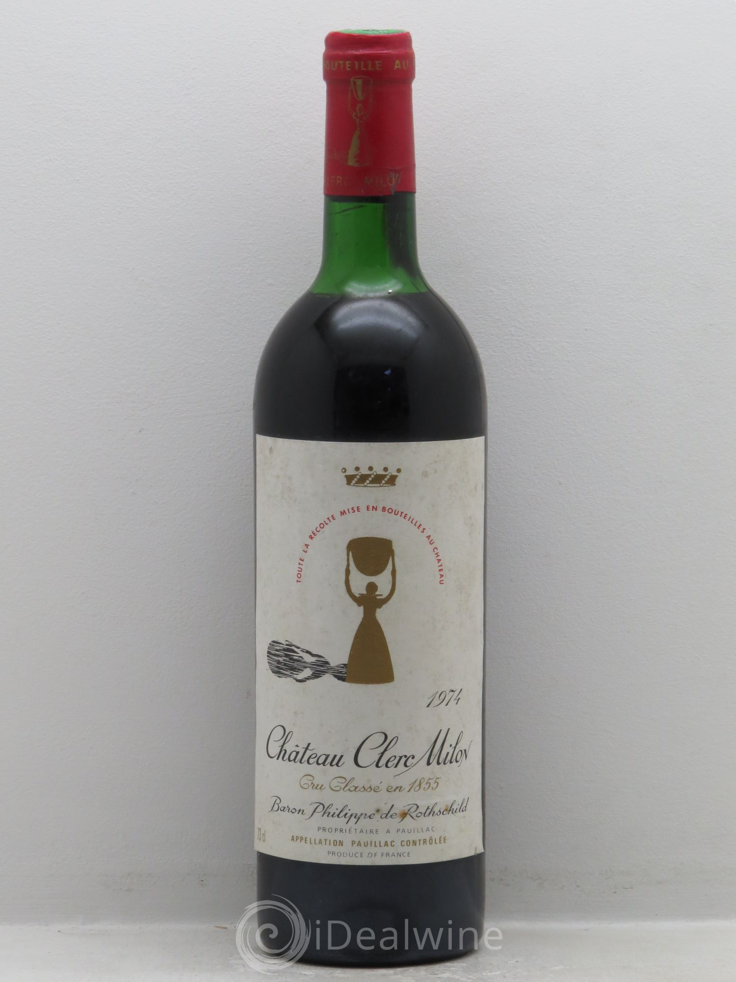Château Clerc Milon 5ème Grand Cru Classé 1974 - Lot de 1 bouteille - 0