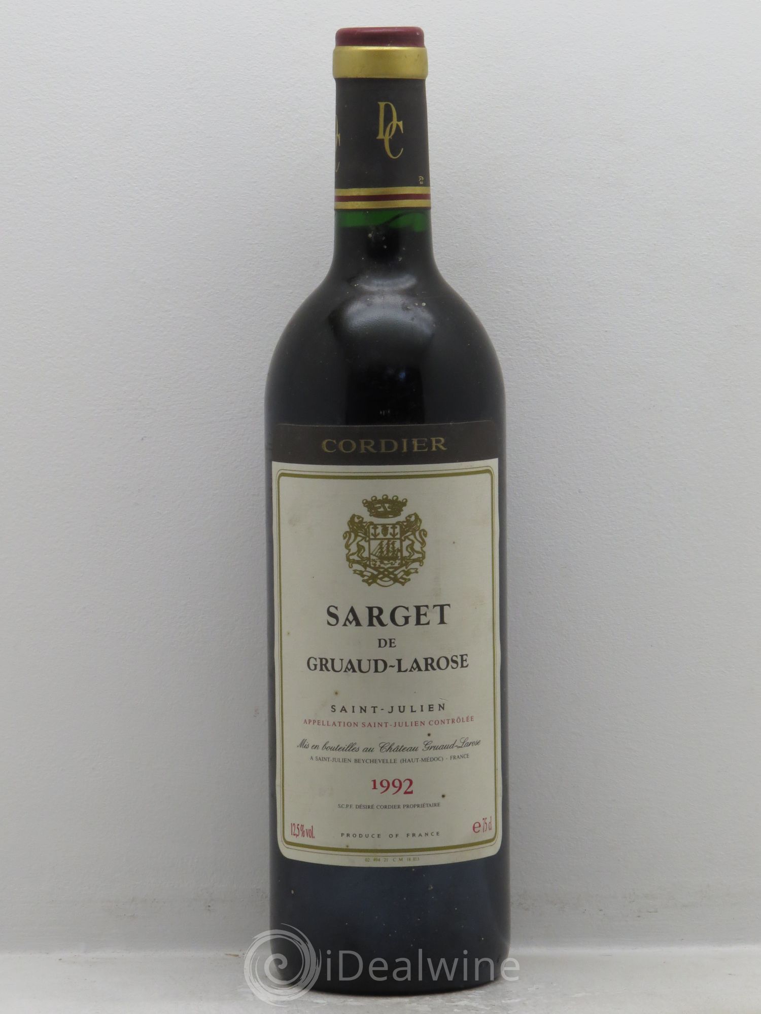 Sarget de Gruaud Larose Second Vin (sans prix de réserve) 1992 - Lot de 1 bouteille - 0