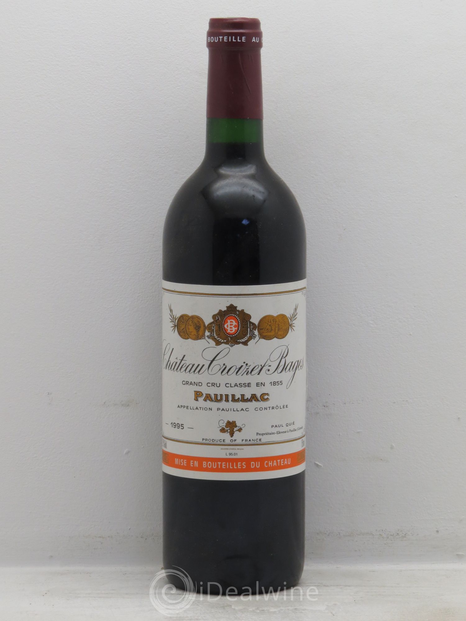 Château Croizet Bages 5ème Grand Cru Classé 1995 - Lot de 1 bouteille - 0
