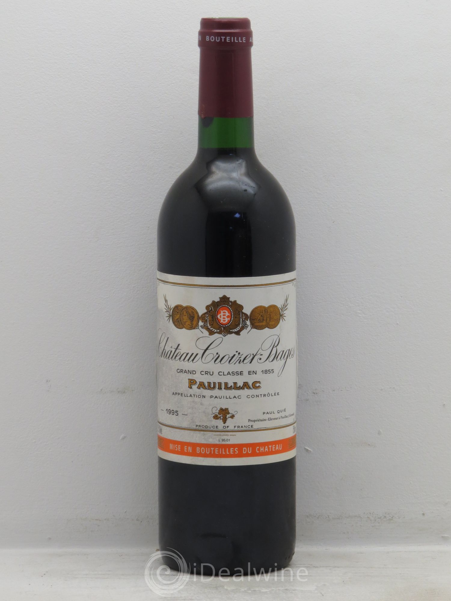 Château Croizet Bages 5ème Grand Cru Classé 1995 - Lot de 1 bouteille - 0