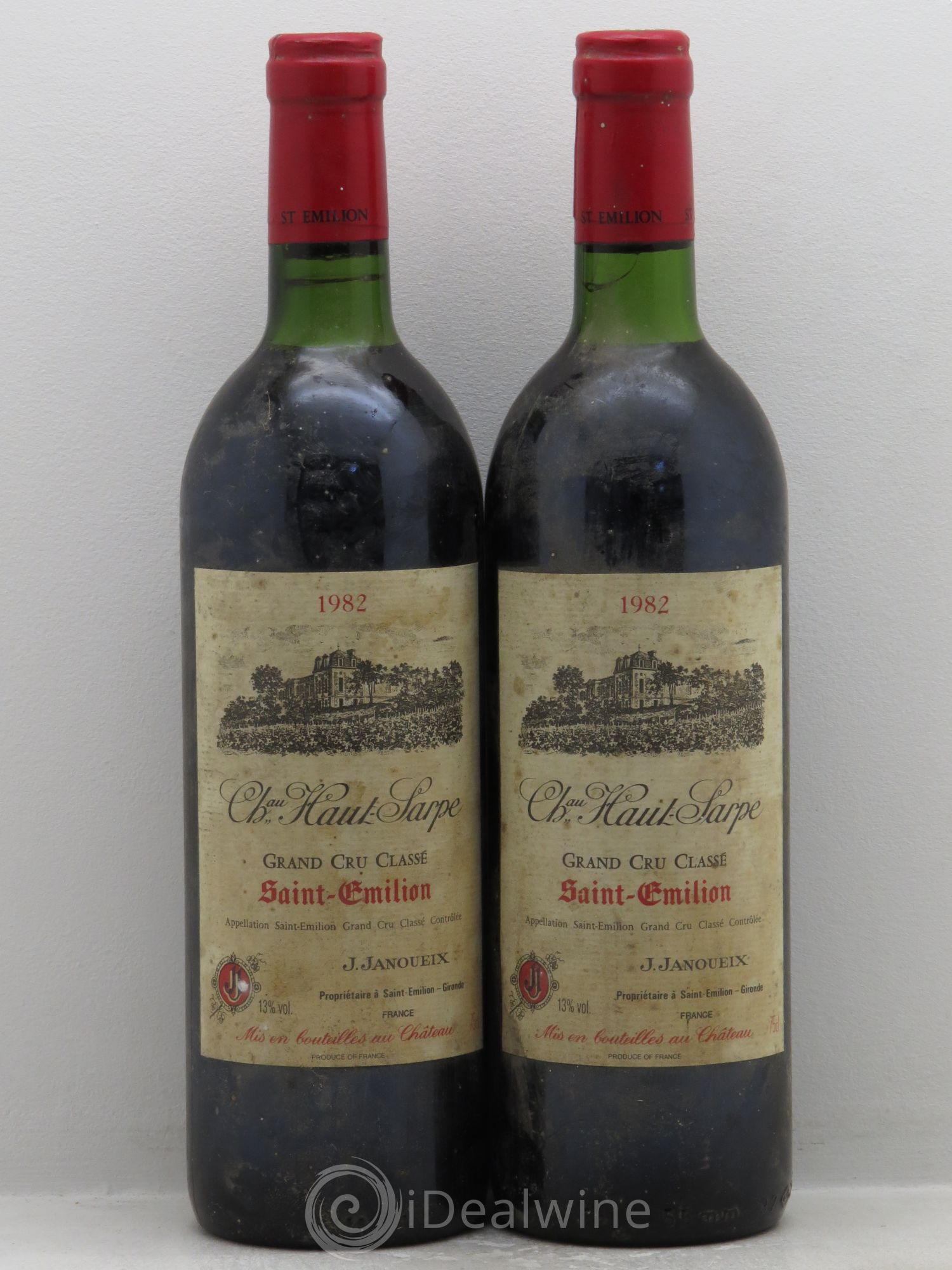 Château Haut Sarpe Grand Cru Classé 1982 - Lot de 2 bouteilles - 0